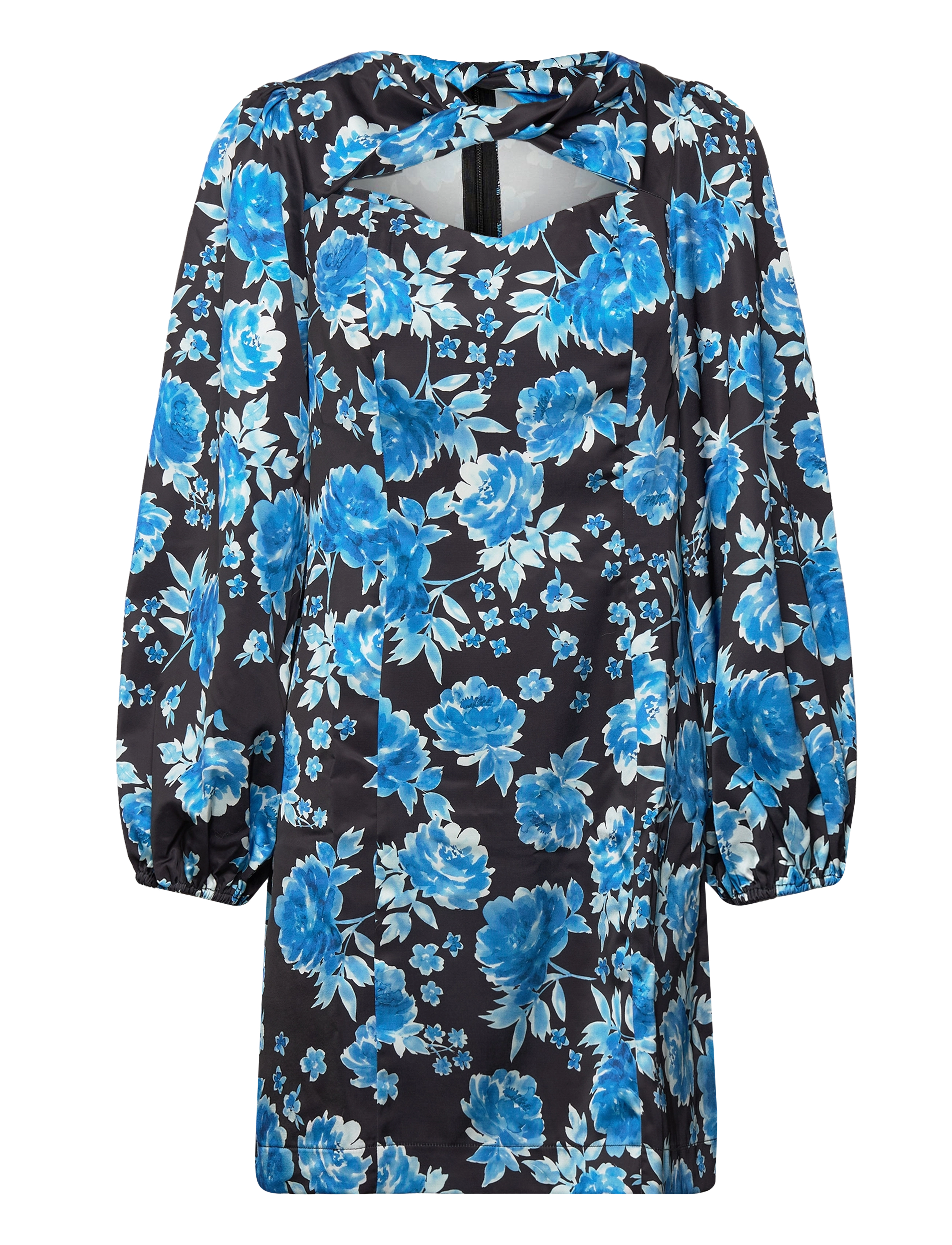 YAS - YASALLROSE LS TWIST MINI DRESS - SHOW - silver gray - 1