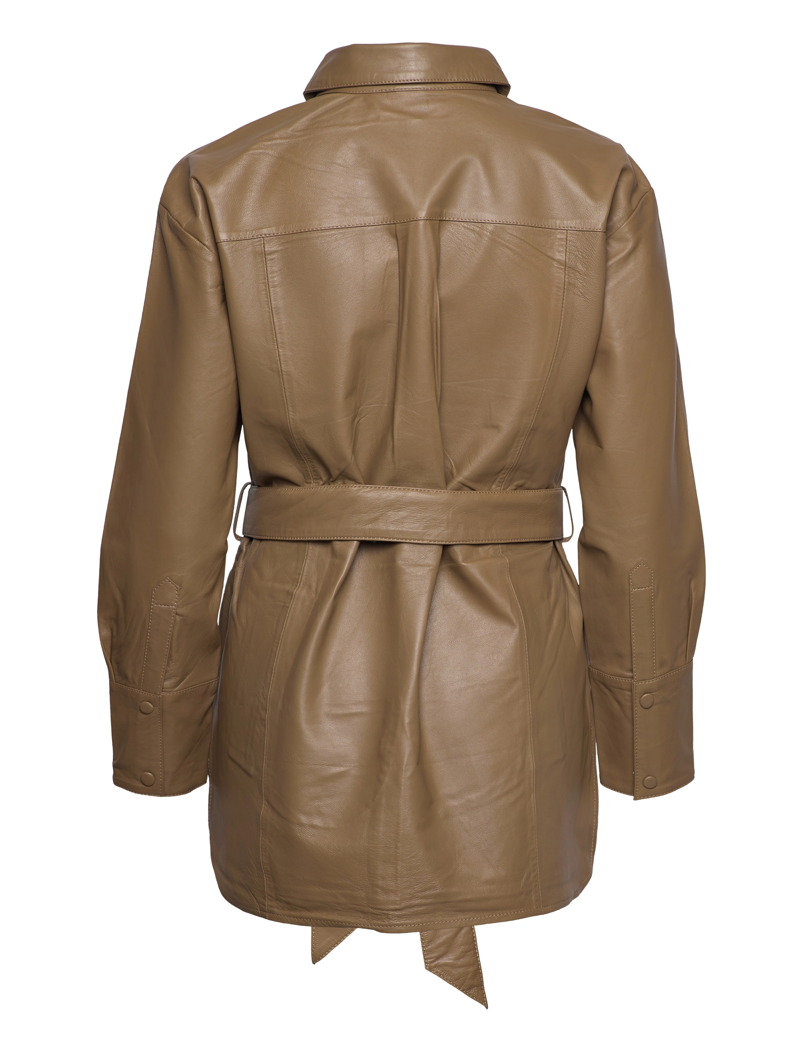 YAS - YASOTIRA LS LEATHER SHIRT - otter - 1
