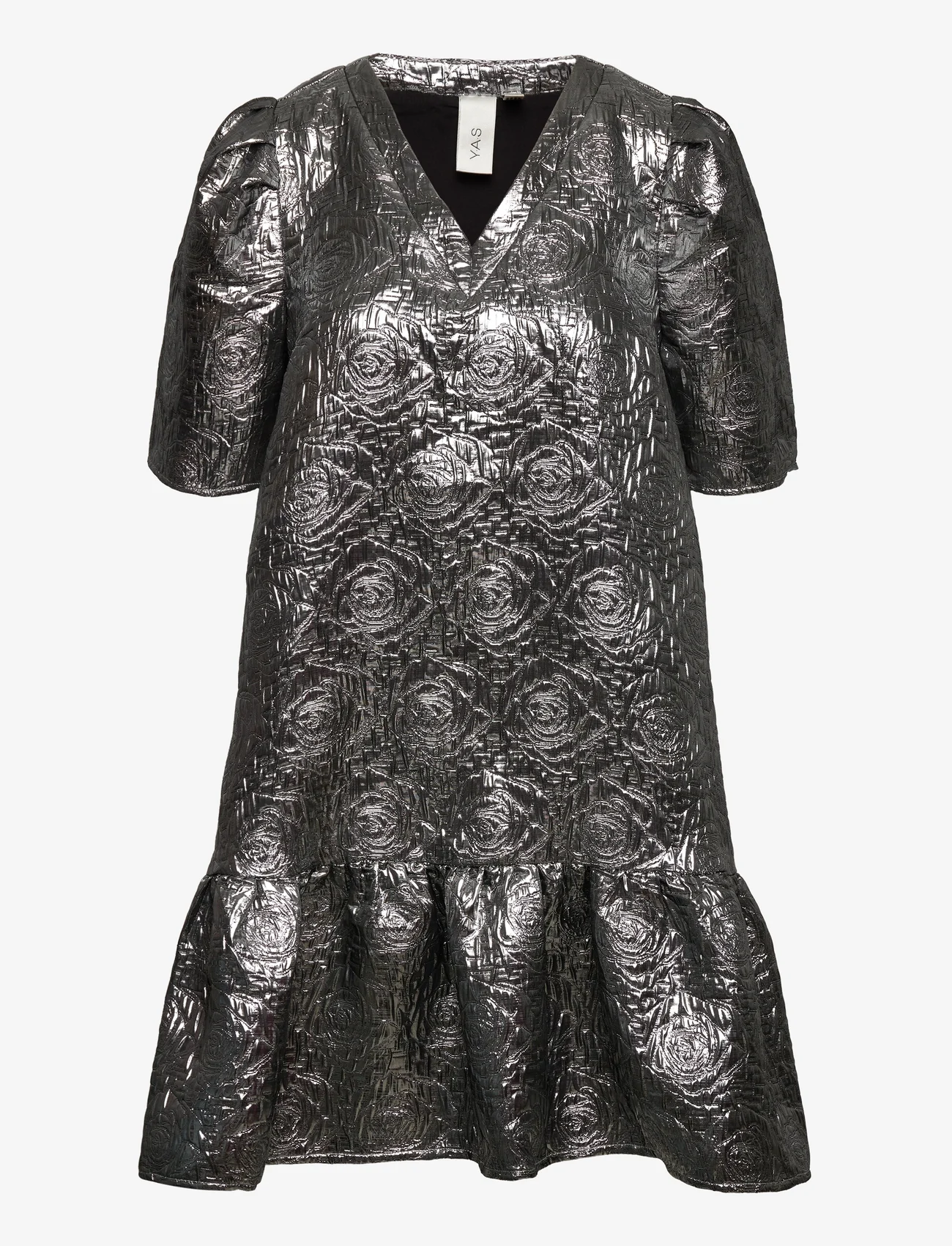 YAS - YASMETA 2/4 DRESS - SHOW - vakarėlių drabužiai išparduotuvių kainomis - silver - 0