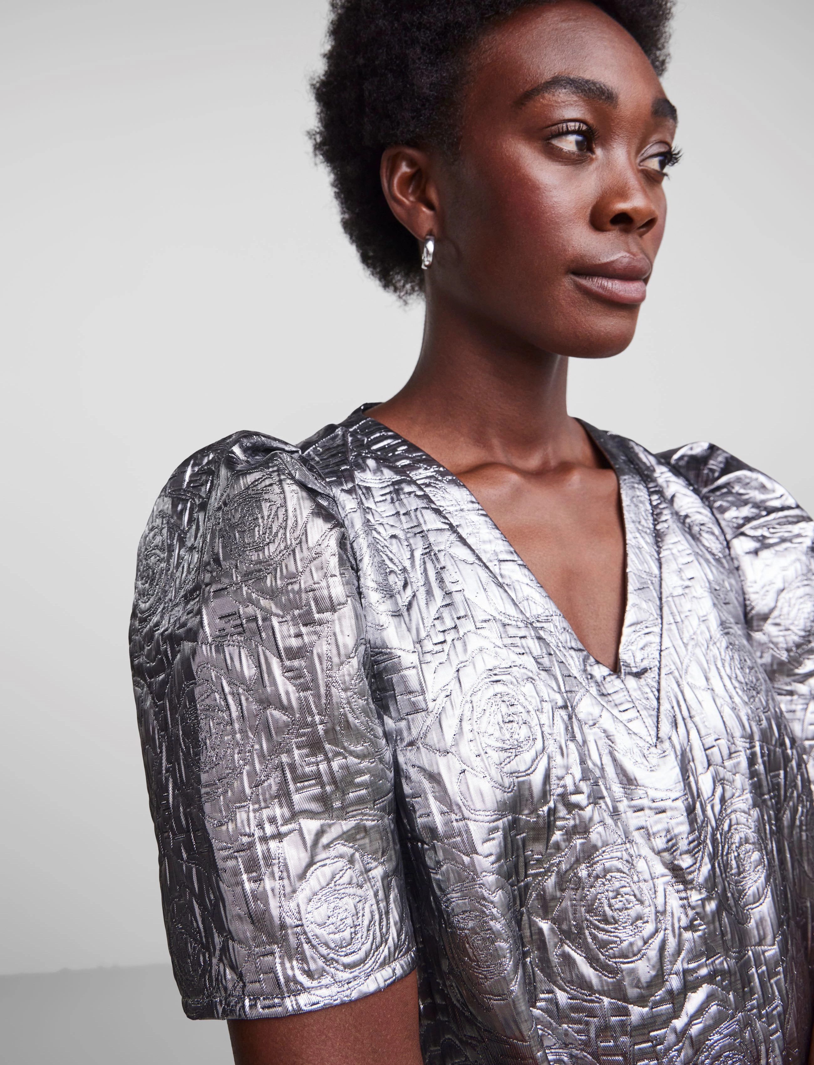 YAS - YASMETA 2/4 DRESS - SHOW - silver - 3