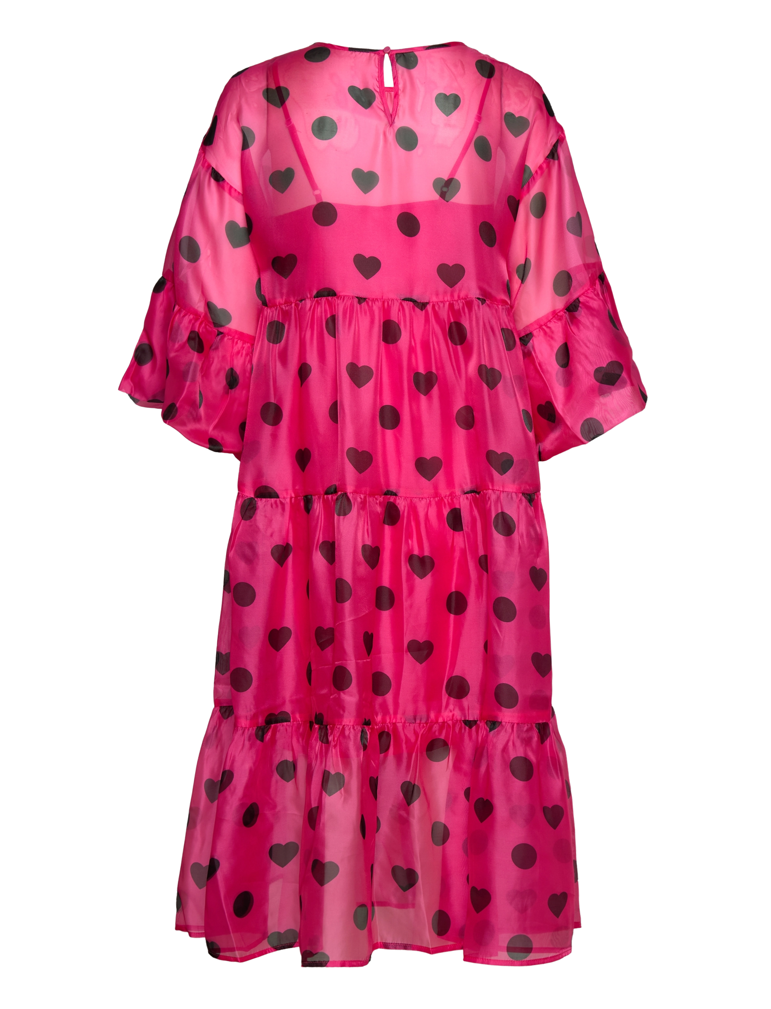 YAS - YASPOLKALOVE 3/4 MIDI DRESS - SHOW - fuchsia purple - 1