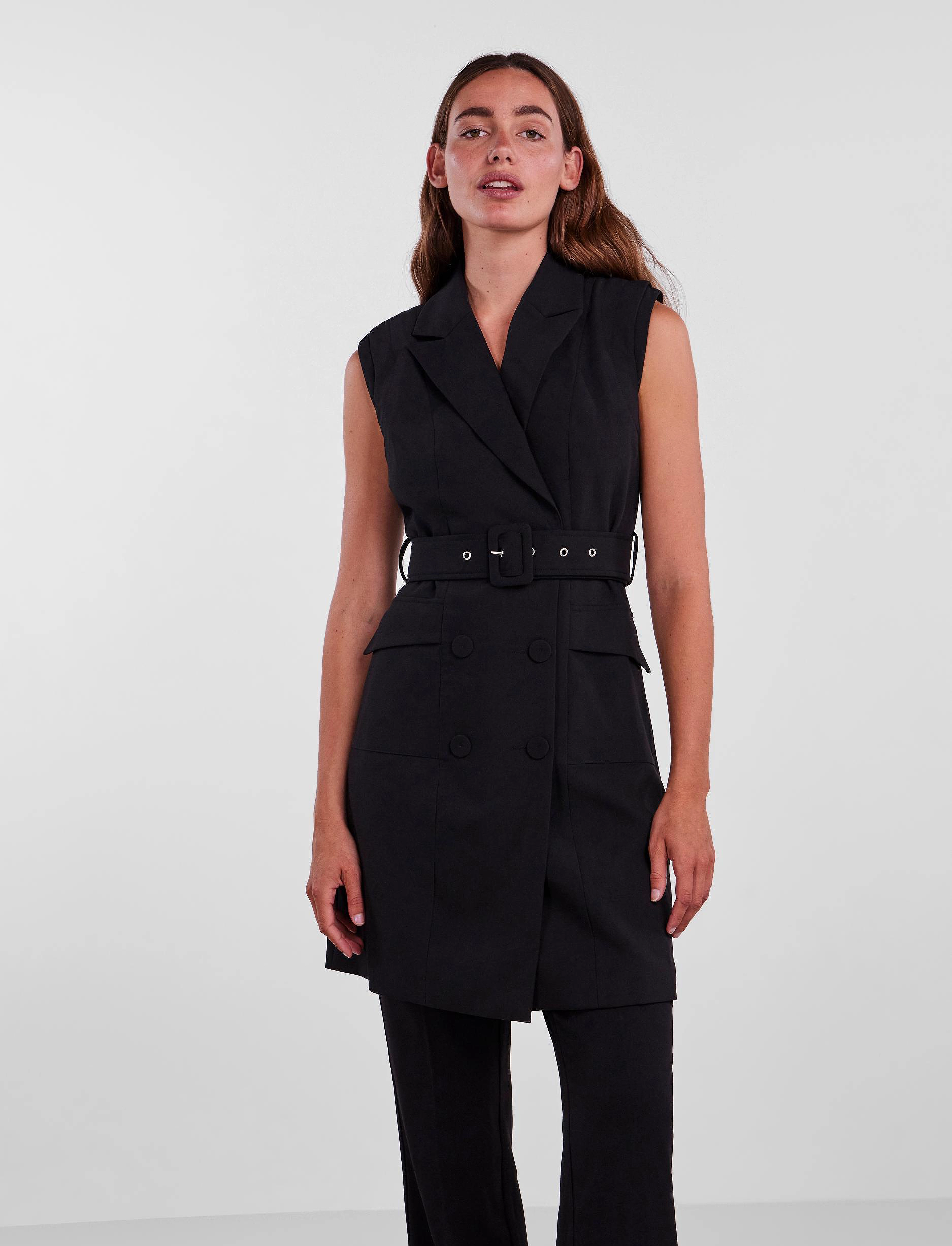 YAS - YASBLURIS WAISTCOAT DRESS - SHOW - black - 2