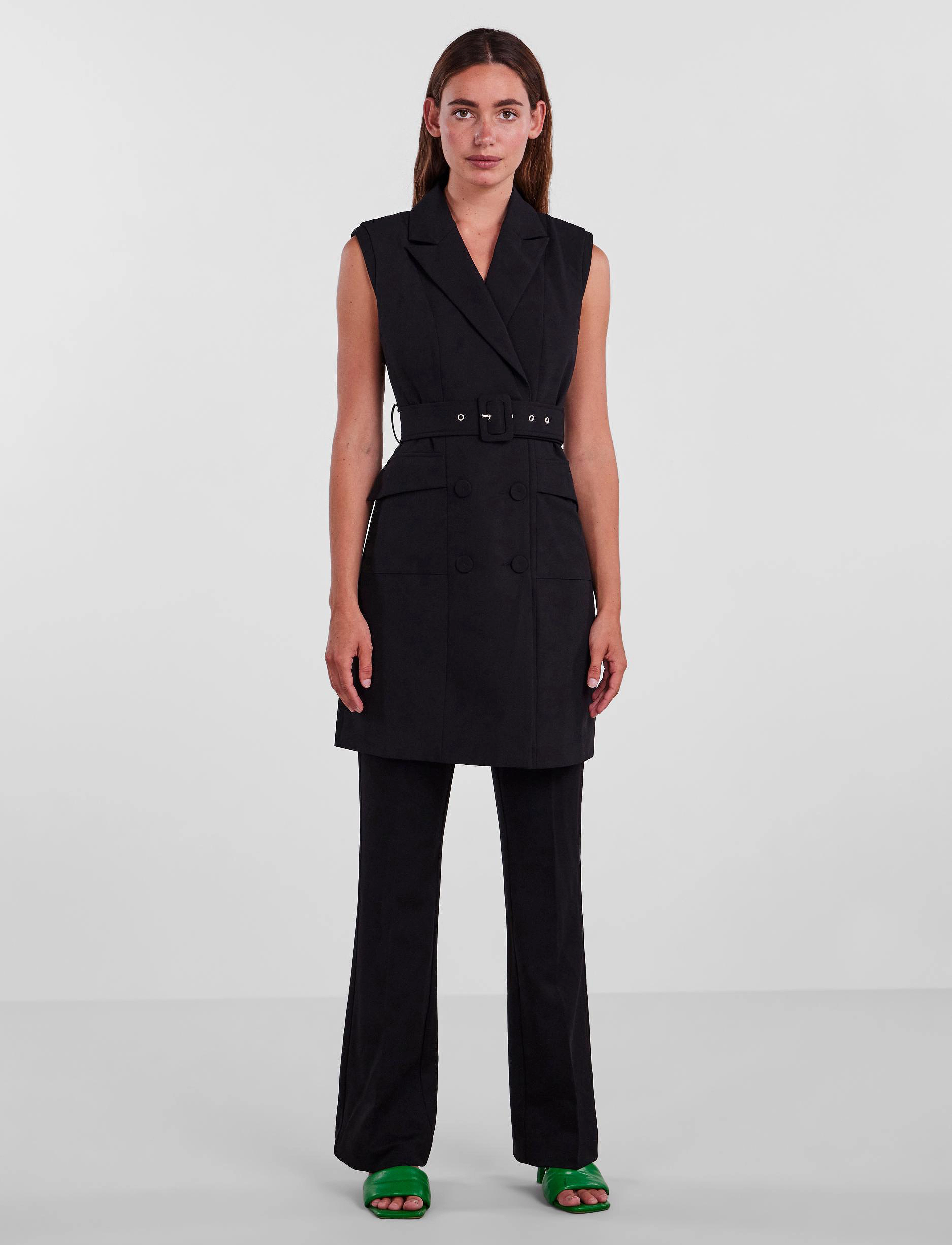 YAS - YASBLURIS WAISTCOAT DRESS - SHOW - black - 4