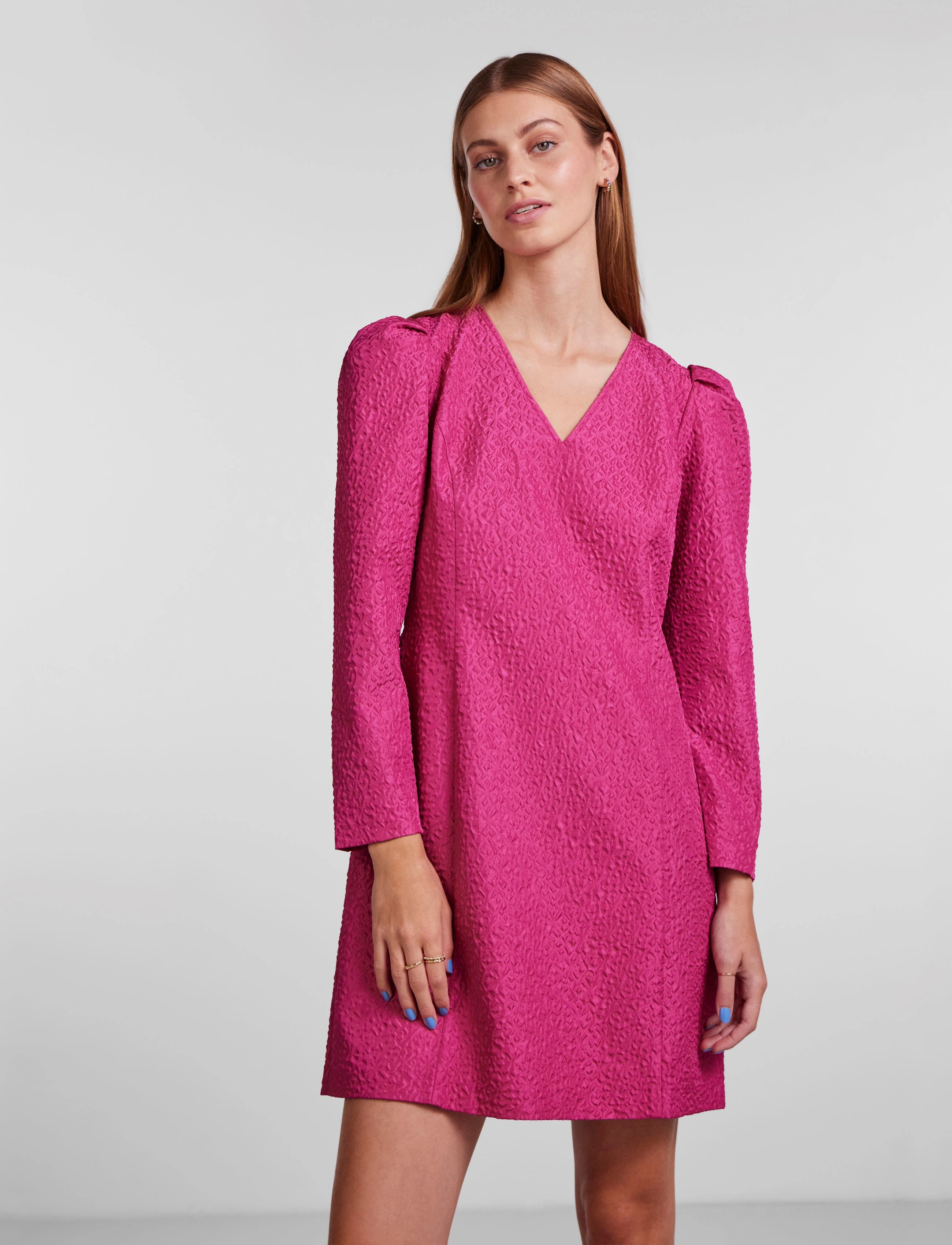 YAS YASCRINKLE 7/8 DRESS - Kjoler - FUCHSIA PURPLE / purple