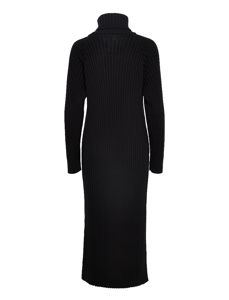 YAS - YASMAVI KNIT MIDI ROLLNECK DRESS NOOS - strikkjoler - black - 2