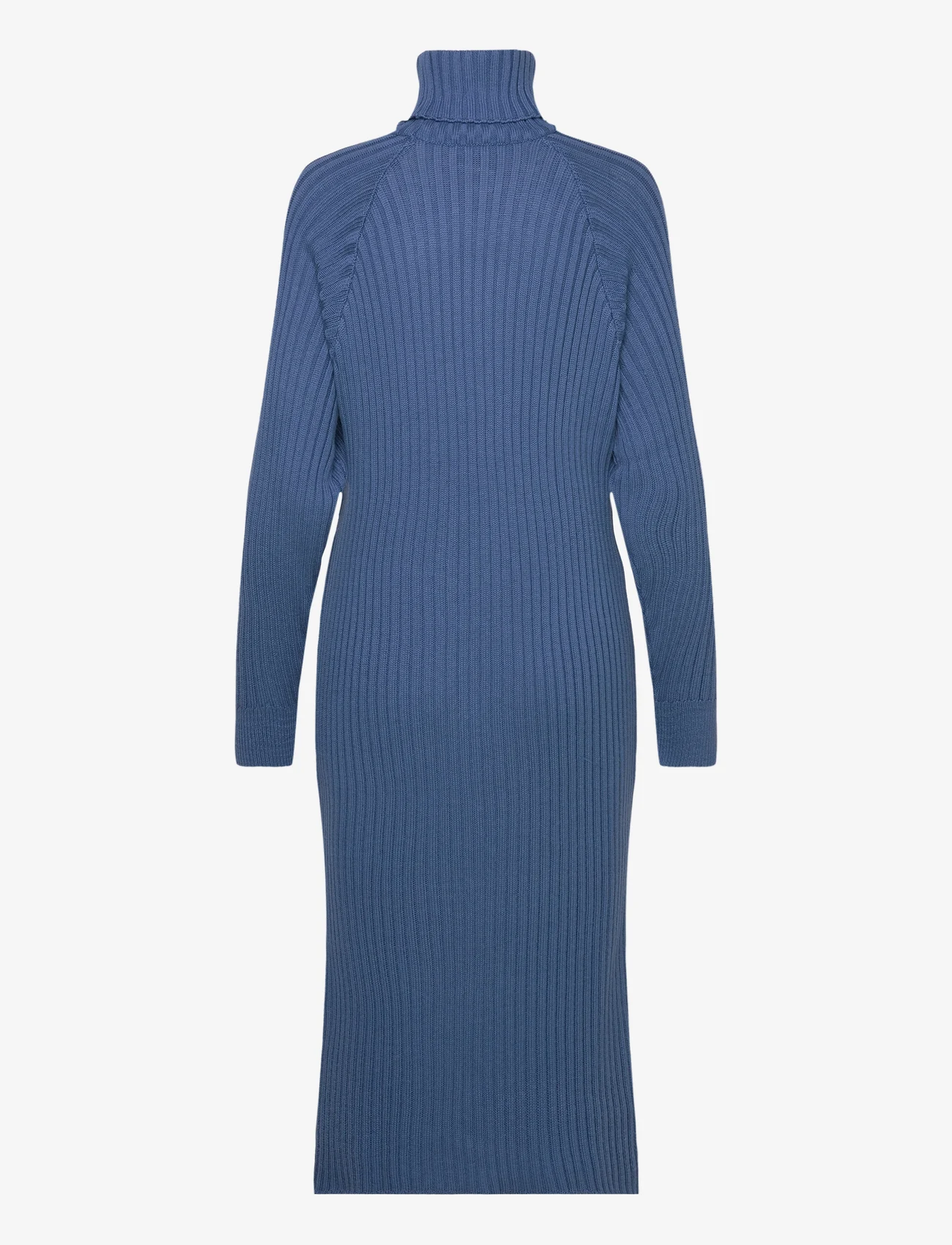 YAS - YASMAVI KNIT MIDI ROLLNECK DRESS S. NOOS - sukienki dzianinowe - federal blue - 1