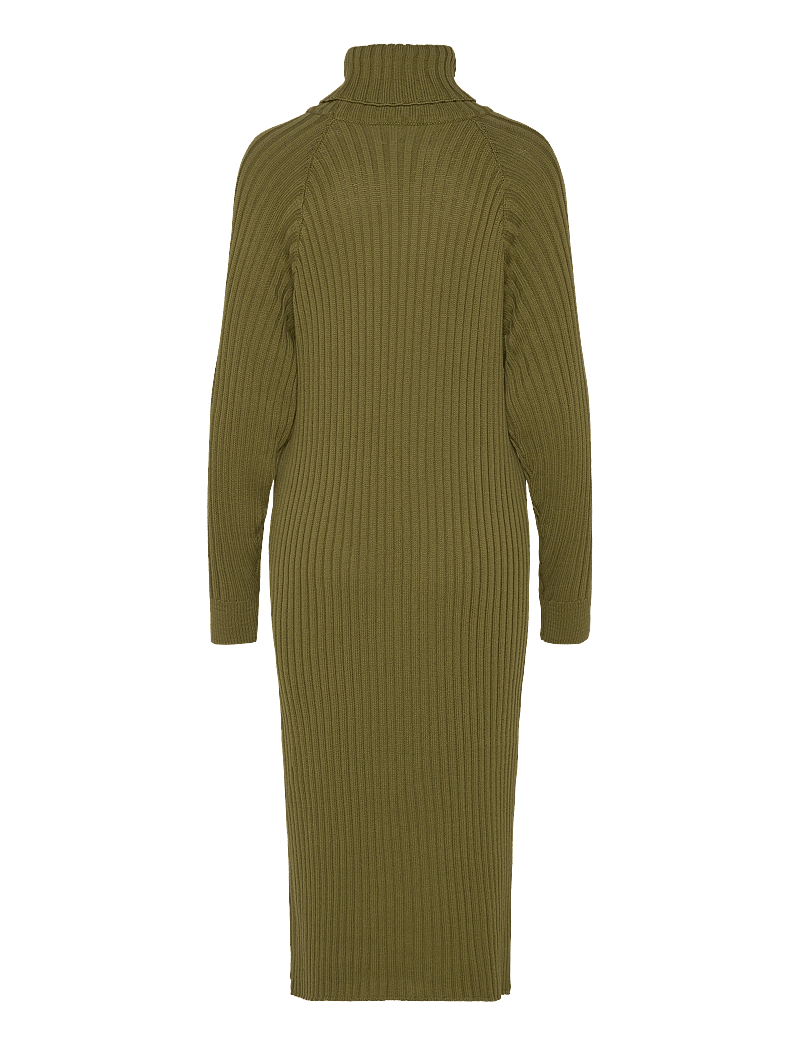 YAS - YASMAVI KNIT MIDI ROLLNECK DRESS NOOS - strikkjoler - olive branch - 2