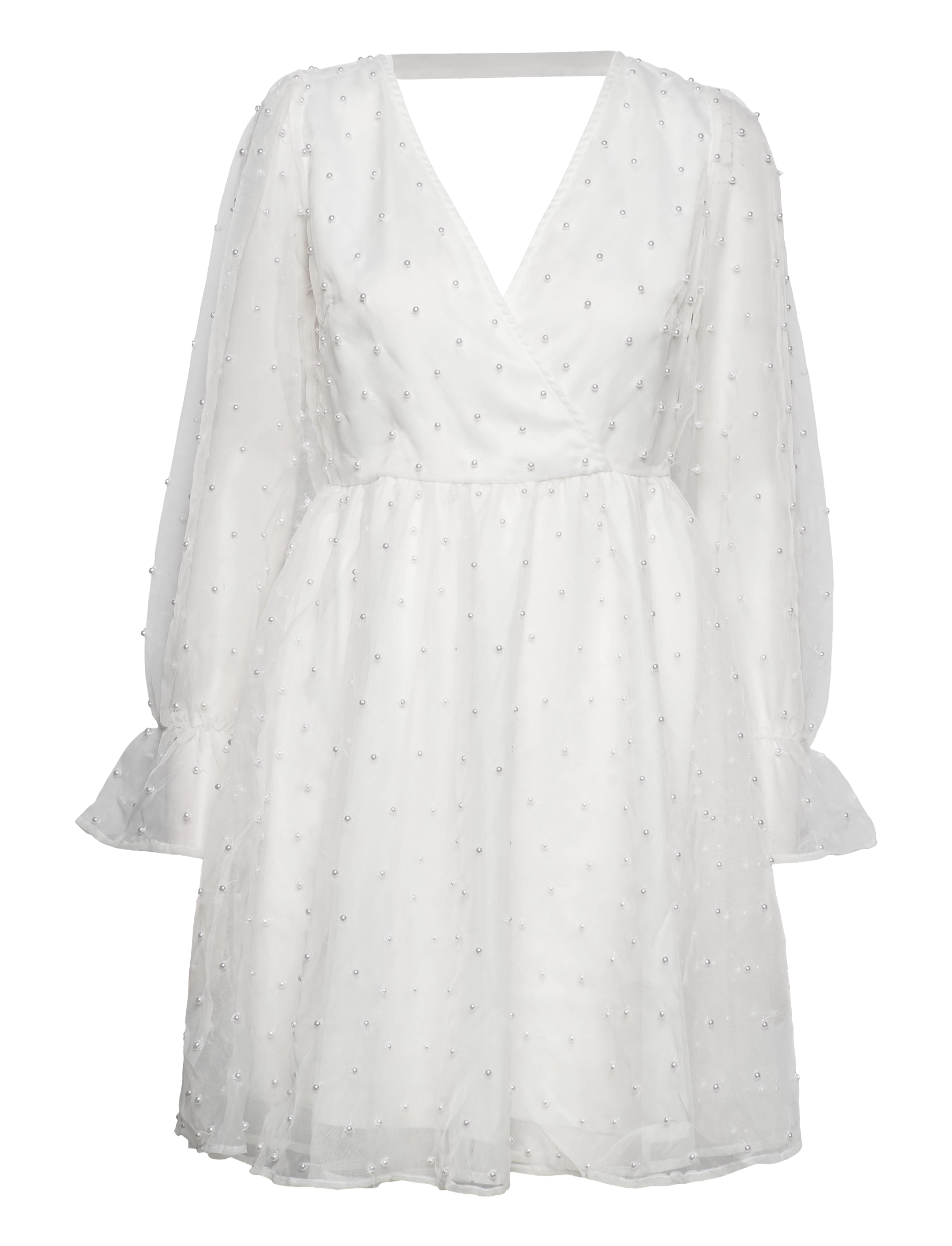 YAS Yassandie Ls Kleid - Celeb Weiß - S - Damen