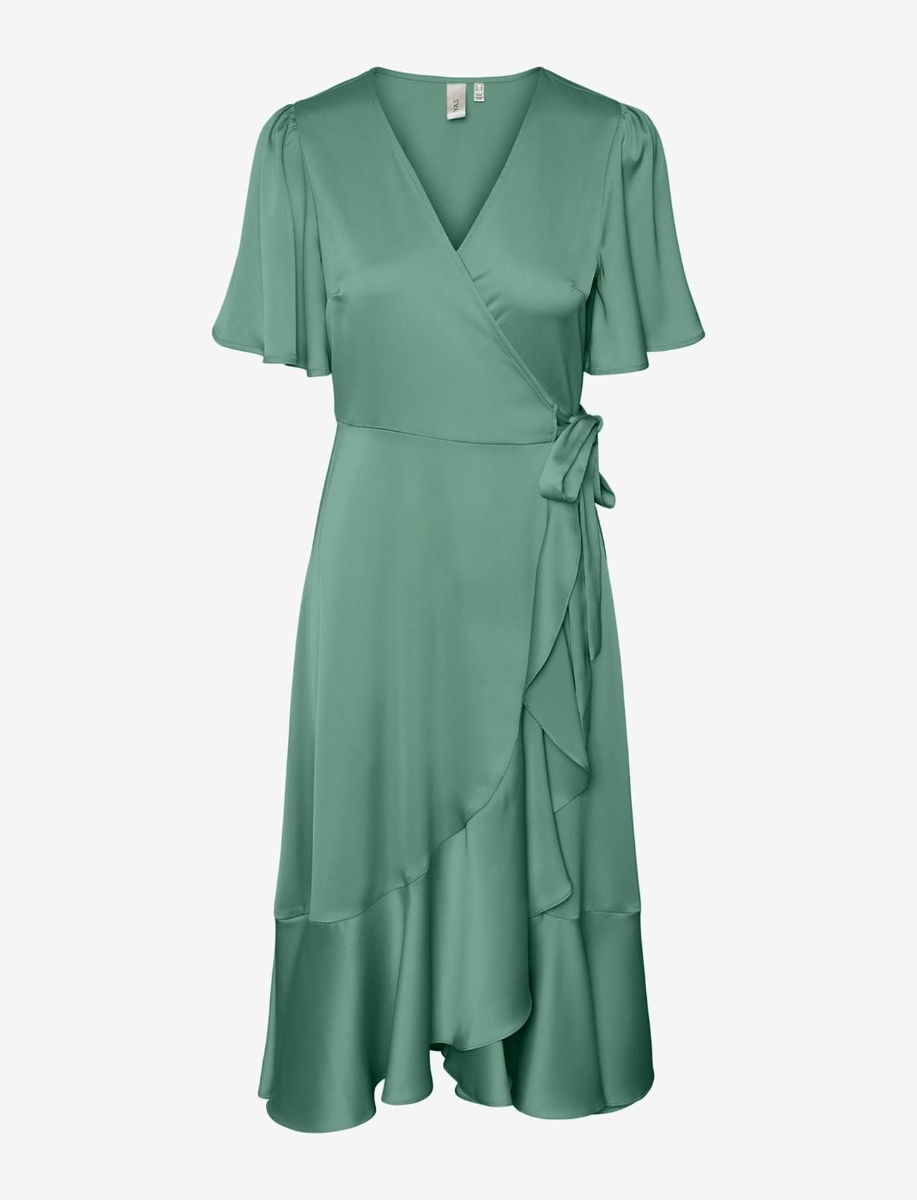 YAS - YASTHEA 2/4 MIDI WRAP DRESS S. NOOS - wrap dresses - malachite green - 0