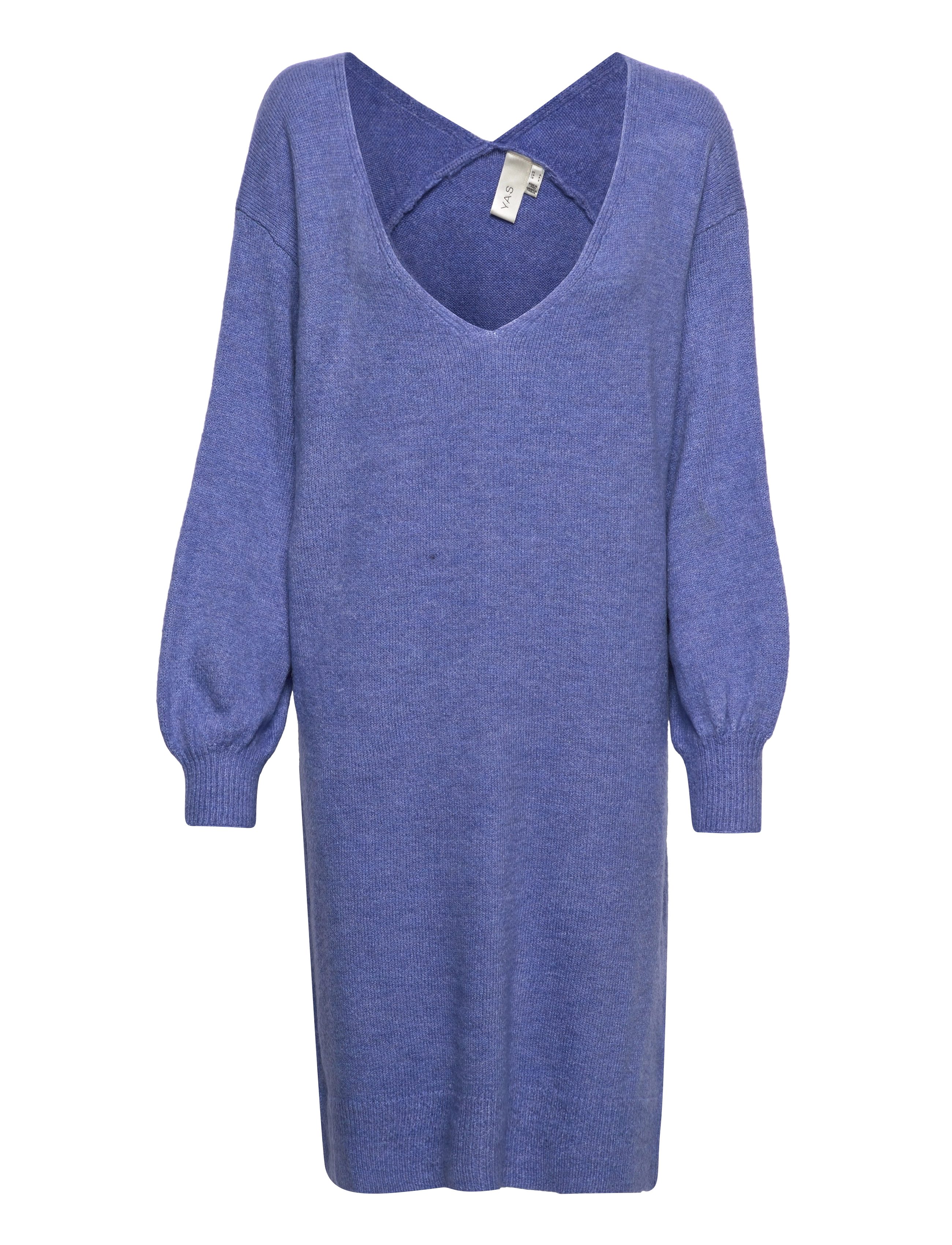 YAS YASEMMY LS MIDI KNIT DRESS - PB - Midikjoler - ALLURE / blue