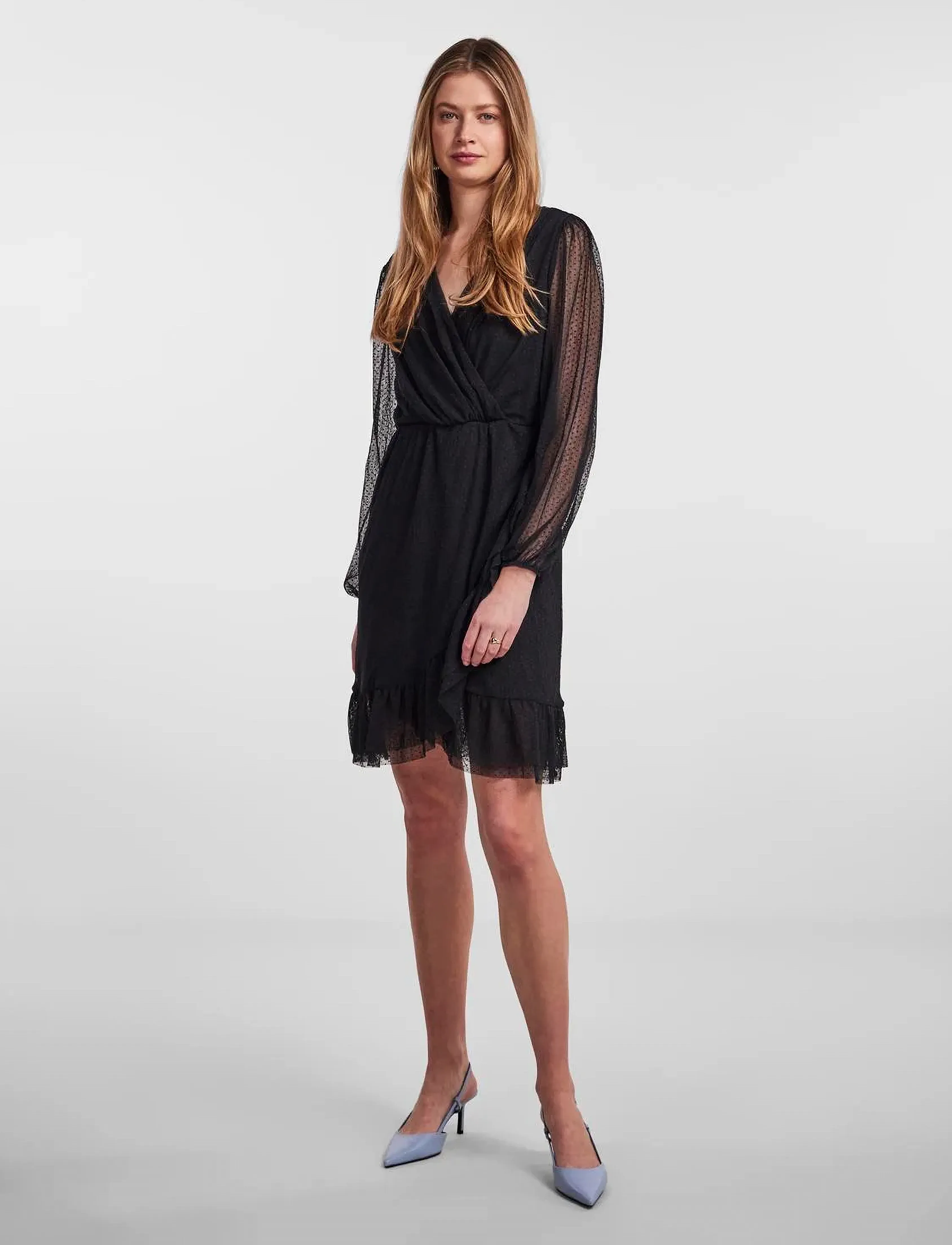 YAS - YASQUINN LS DRESS - PB - korte kjoler - black - 5