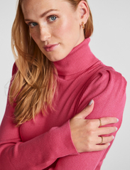 YAS - YASJENNY LS ROLL-NECK KNIT DRESS - PB - fodralklänningar - pink flamb - 4