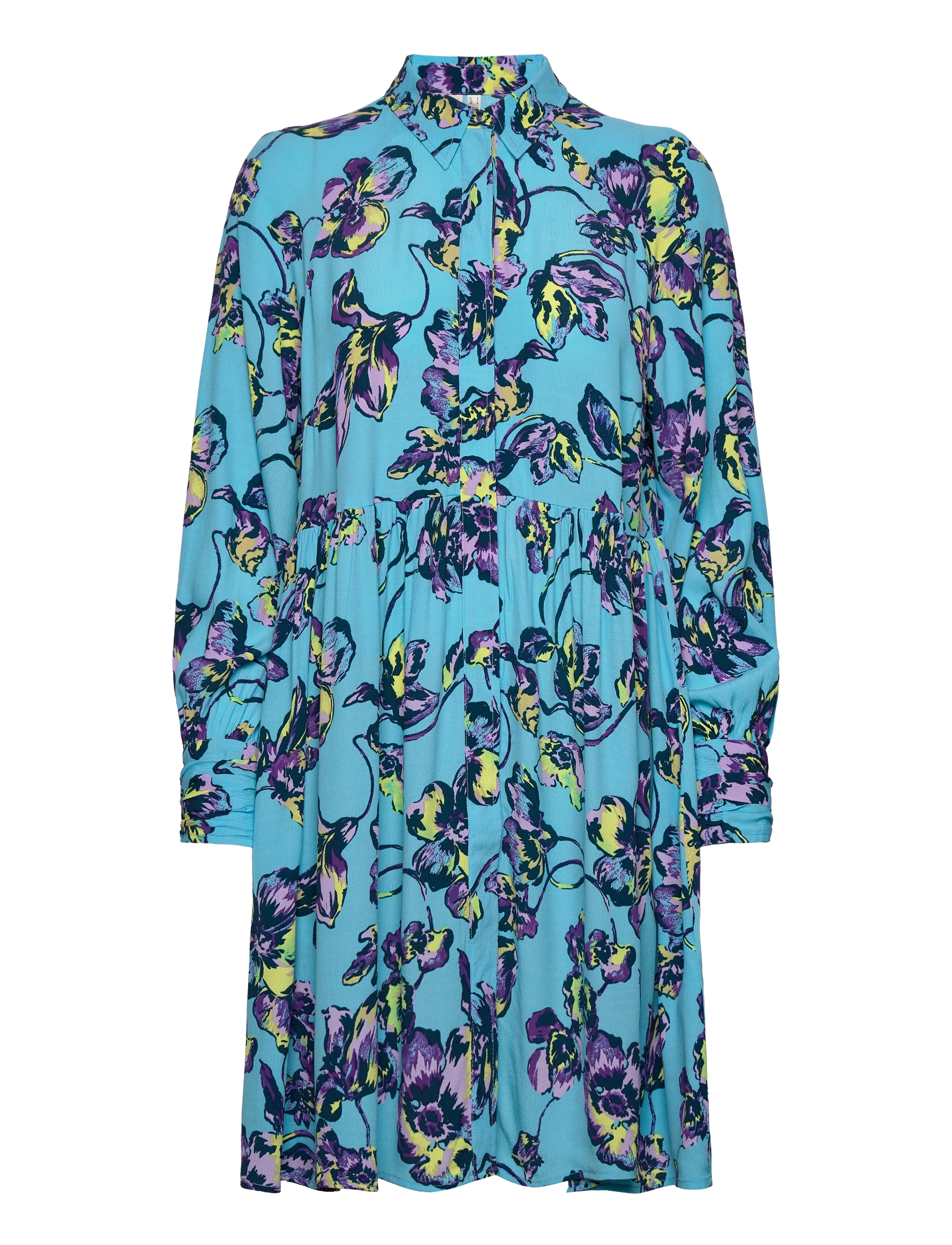 YAS topaz Ls Shirt Dress S., XS, Dresses, Blau - Short Dress, Frauen
