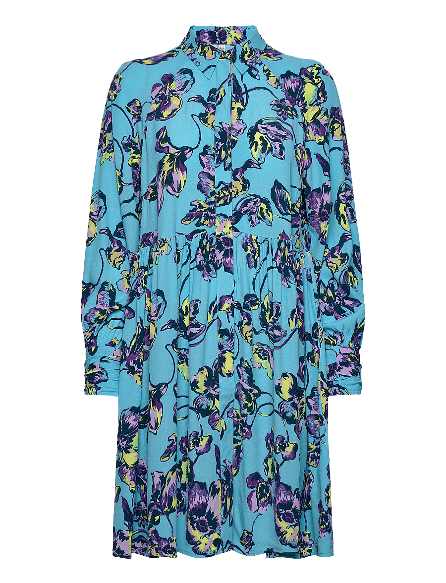 YAS - YASTOPAZ LS SHIRT DRESS S. - hemdkleider - blue topaz - 0