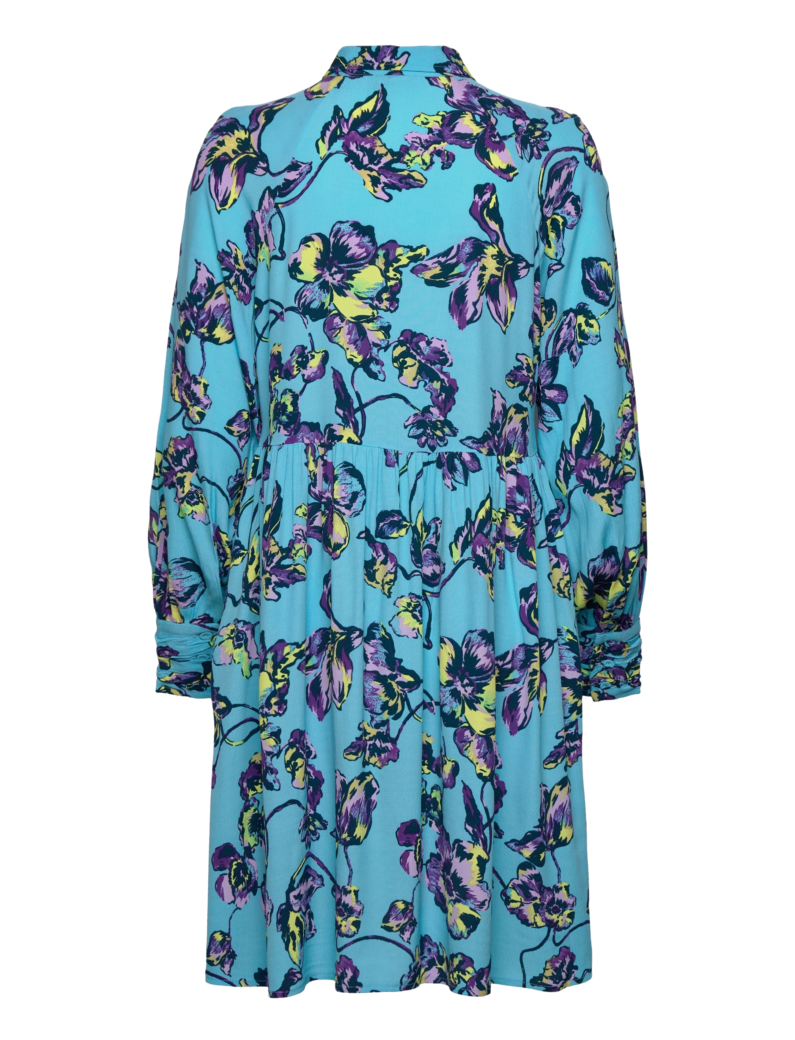YAS - YASTOPAZ LS SHIRT DRESS S. - skjortekjoler - blue topaz - 1