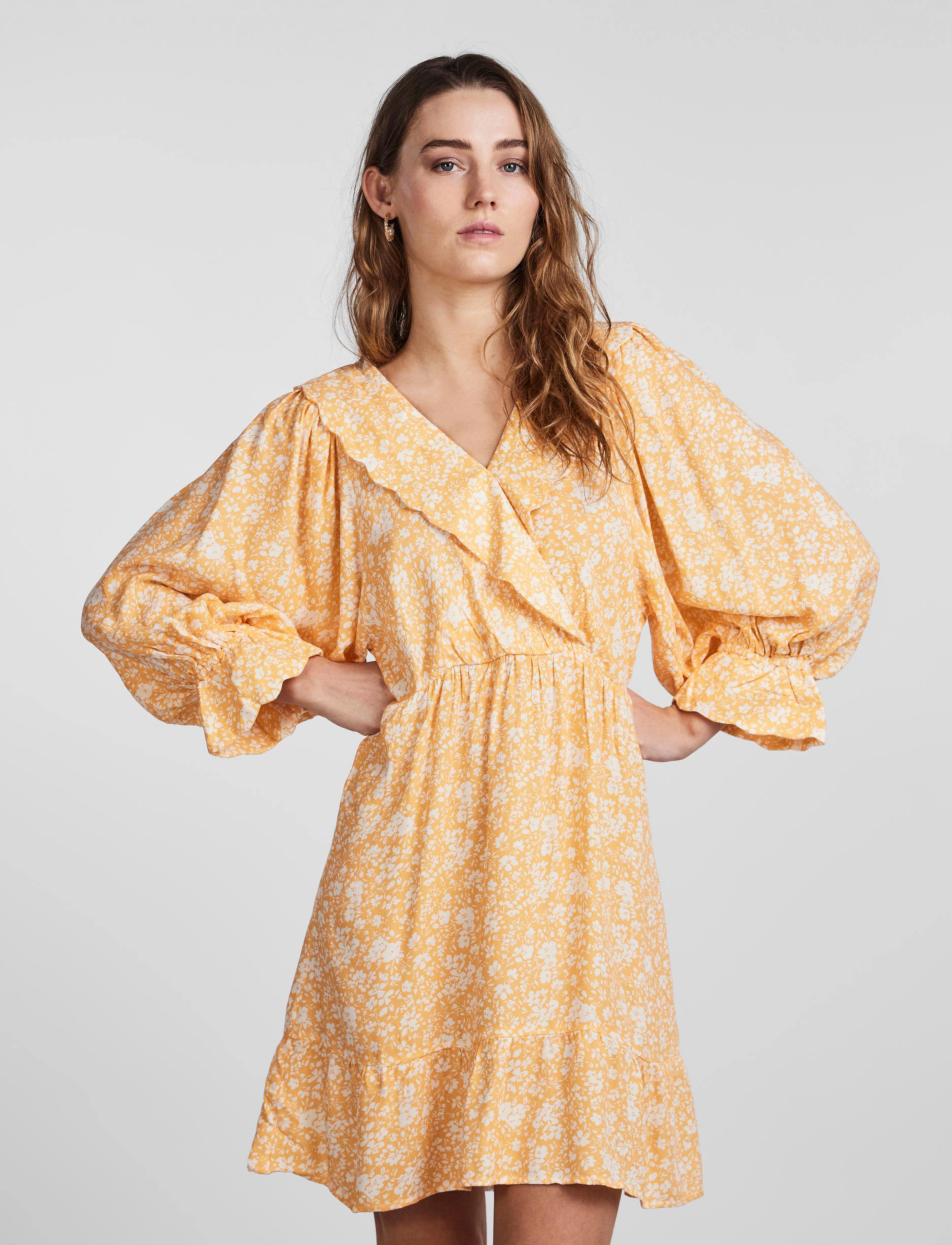 YAS YASSTELLI 3/4 DRESS S. - Kjoler - MOCK ORANGE / orange