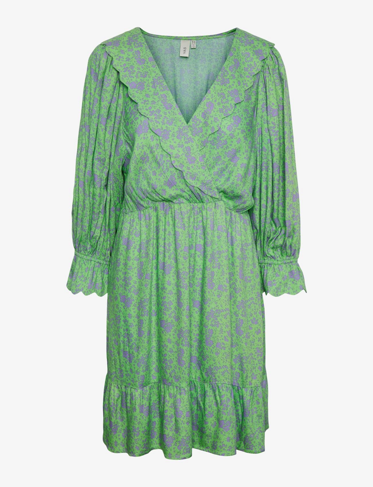YAS YASSTELLI 3/4 DRESS S. - Vaatetus - SUMMER GREEN / green