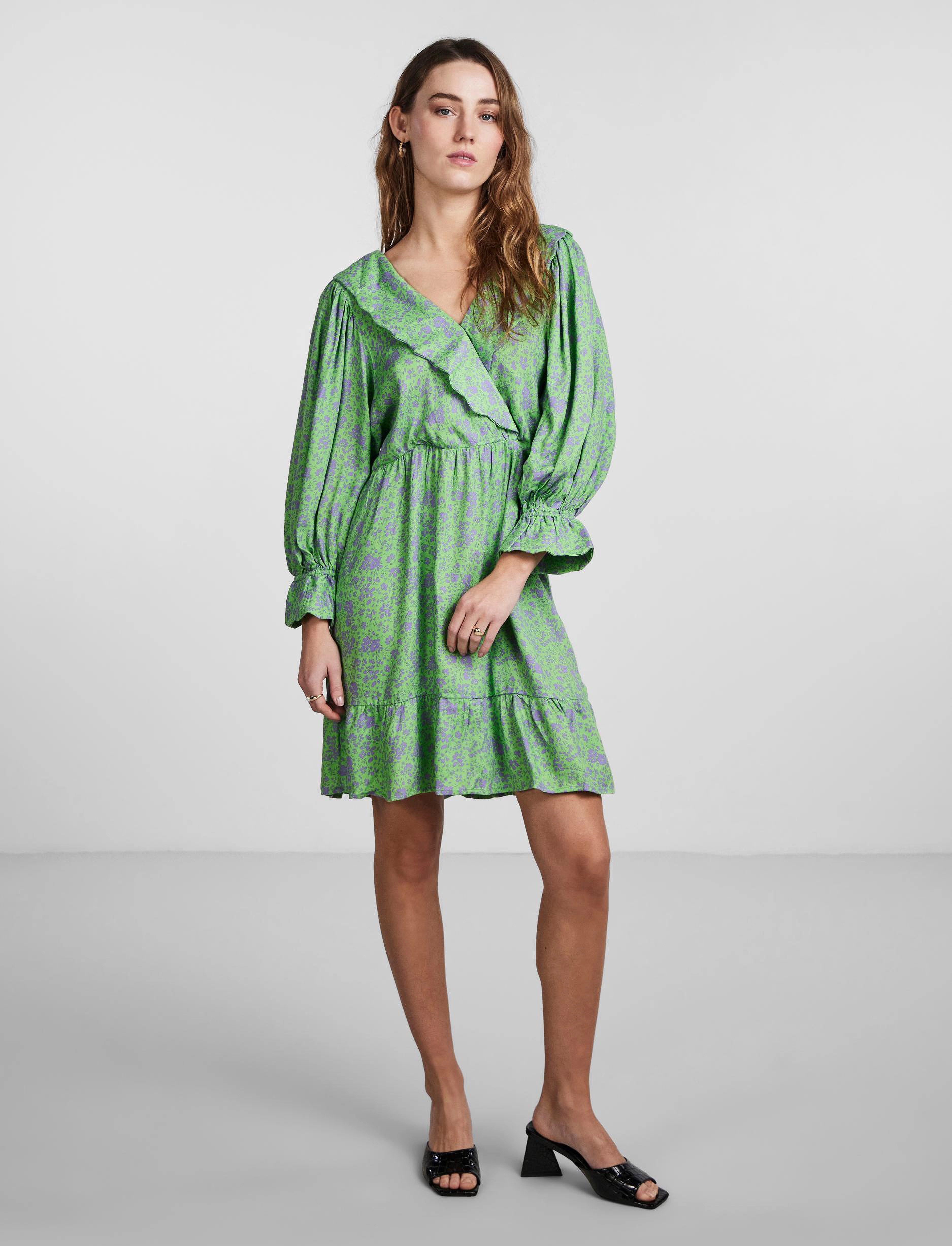 YAS - YASSTELLI 3/4 DRESS S. - sommerkjoler - summer green - 3