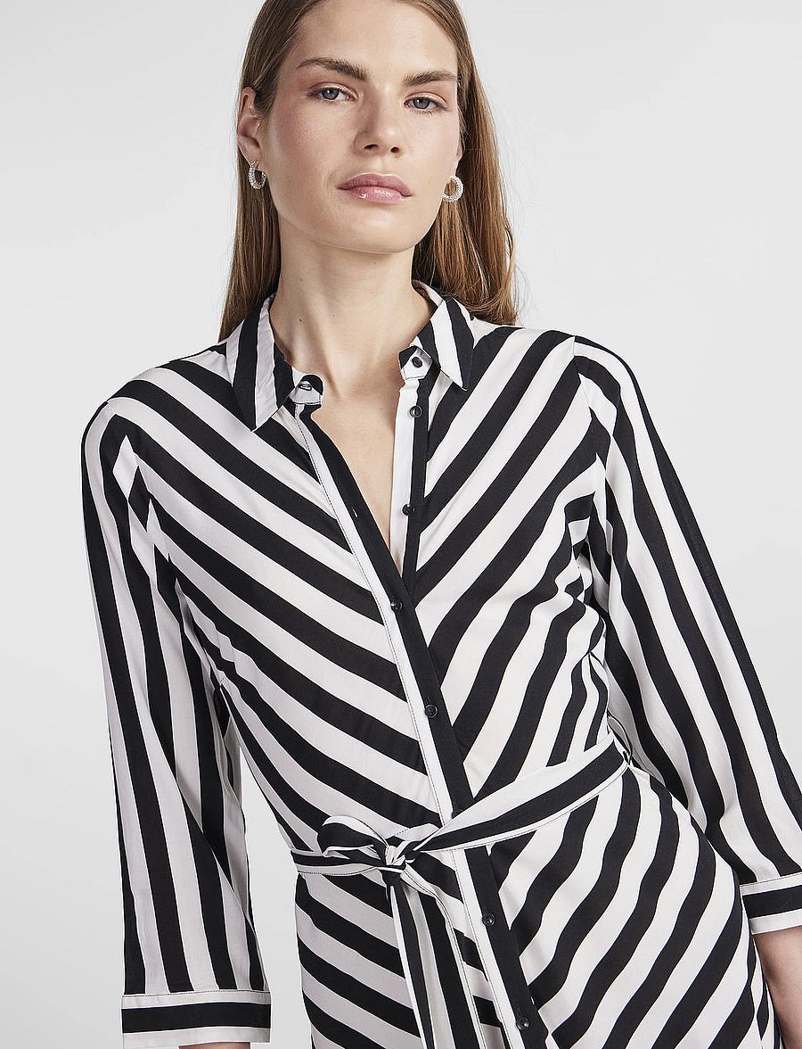 YAS - YASSAVANNA 3/4 SHORT SHIRT DRESS S. NOOS - shirt dresses - star white - 5