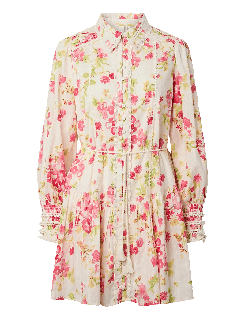 YAS - YASSOMELLI LS SHIRT DRESS - D2D - sommerkleider - birch - 0