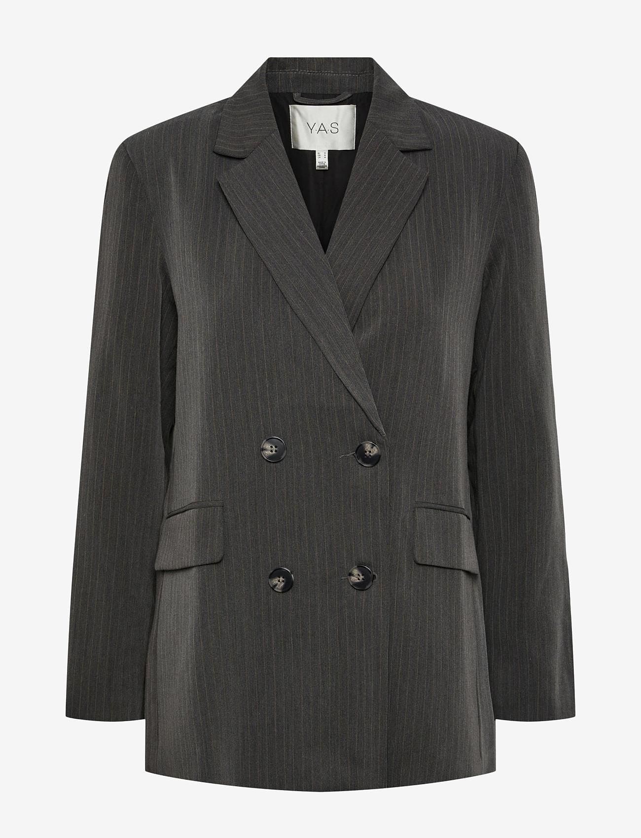 YAS - YASPINLY LS PINSTRIPE BLAZER S. - peoriided outlet-hindadega - frost gray - 0