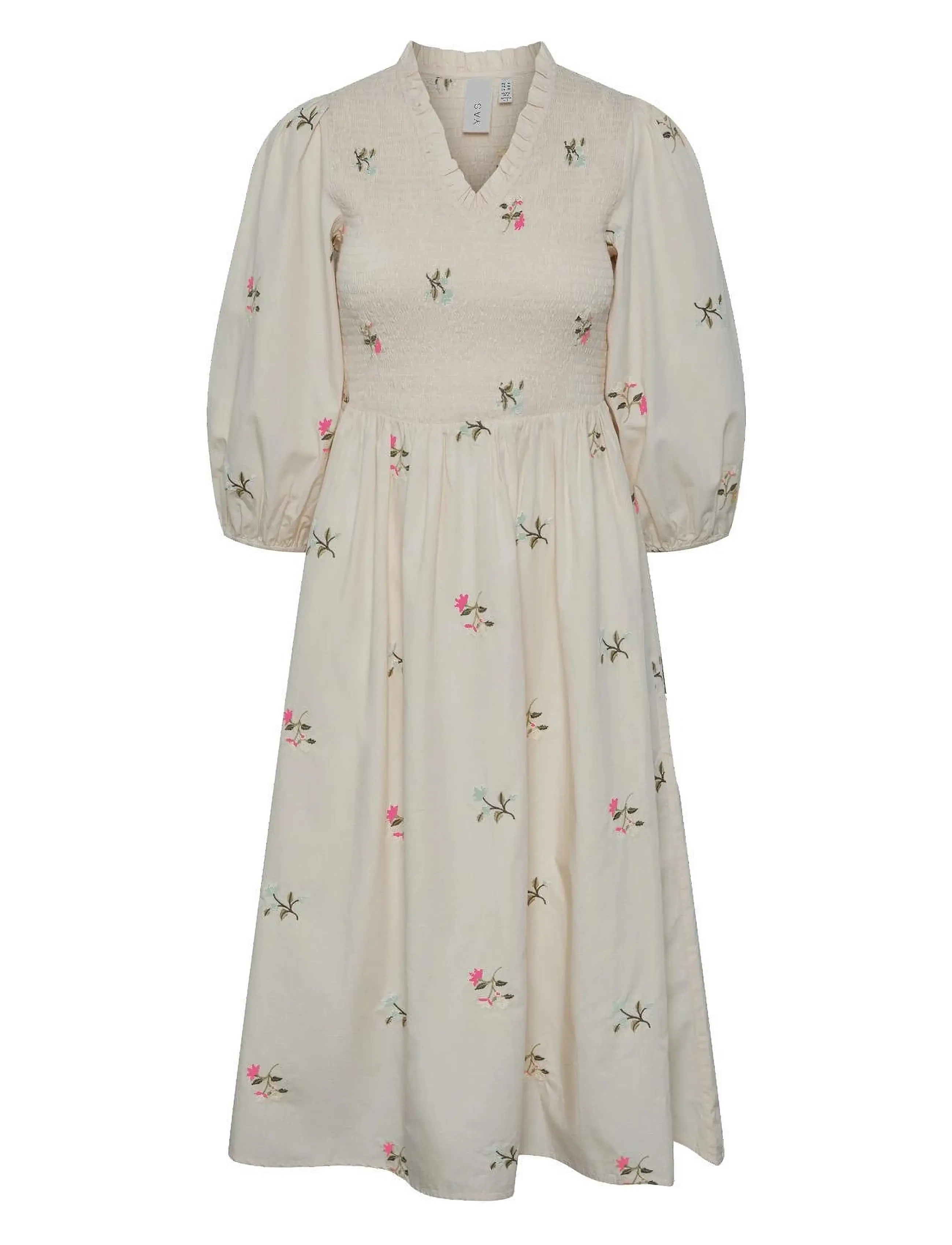 YASJUBEL 3/4 MIDI DRESS S. - CA - MACADAMIA