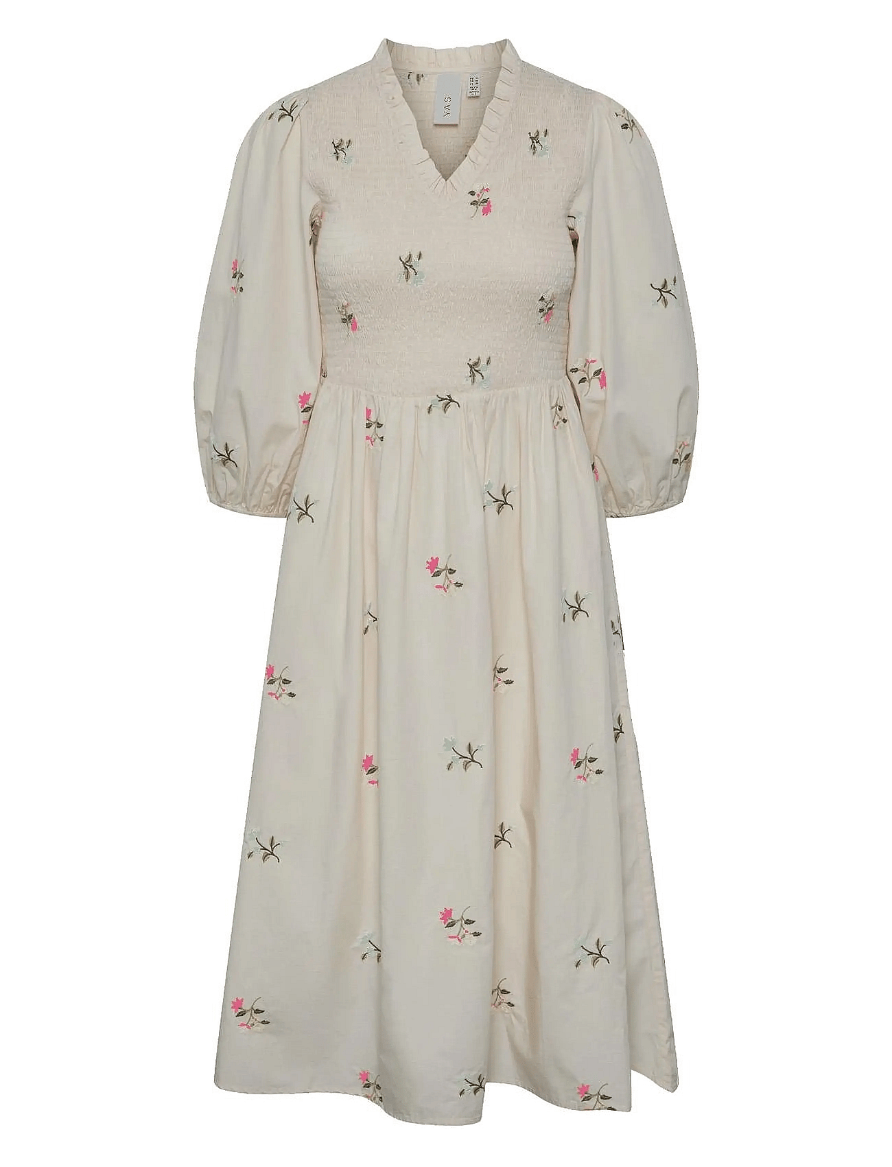 YASJUBEL 3/4 MIDI DRESS S. - CA - MACADAMIA