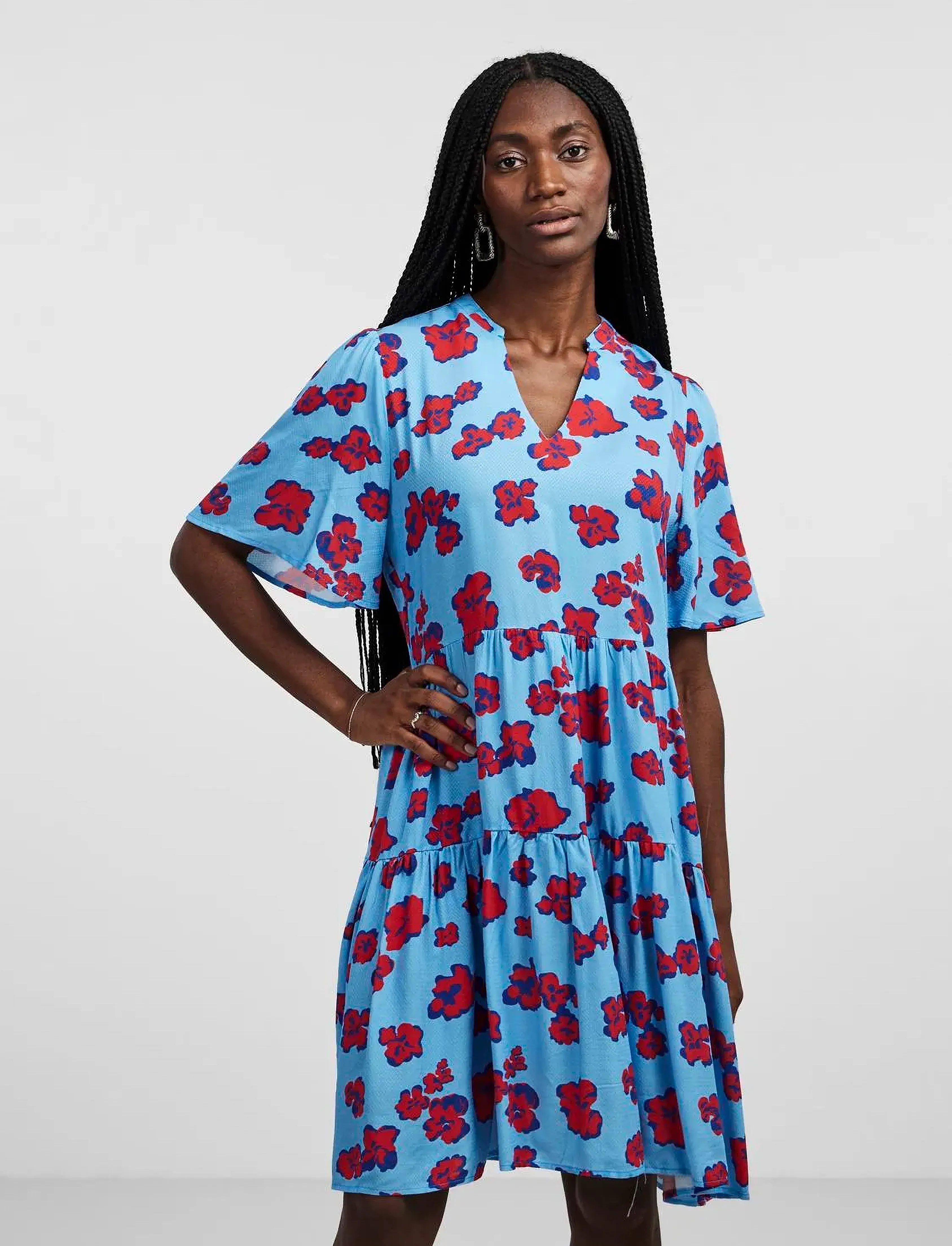 YAS YASNELLIE 2/4 DRESS - Sommerkjoler - ETHEREAL BLUE / blue