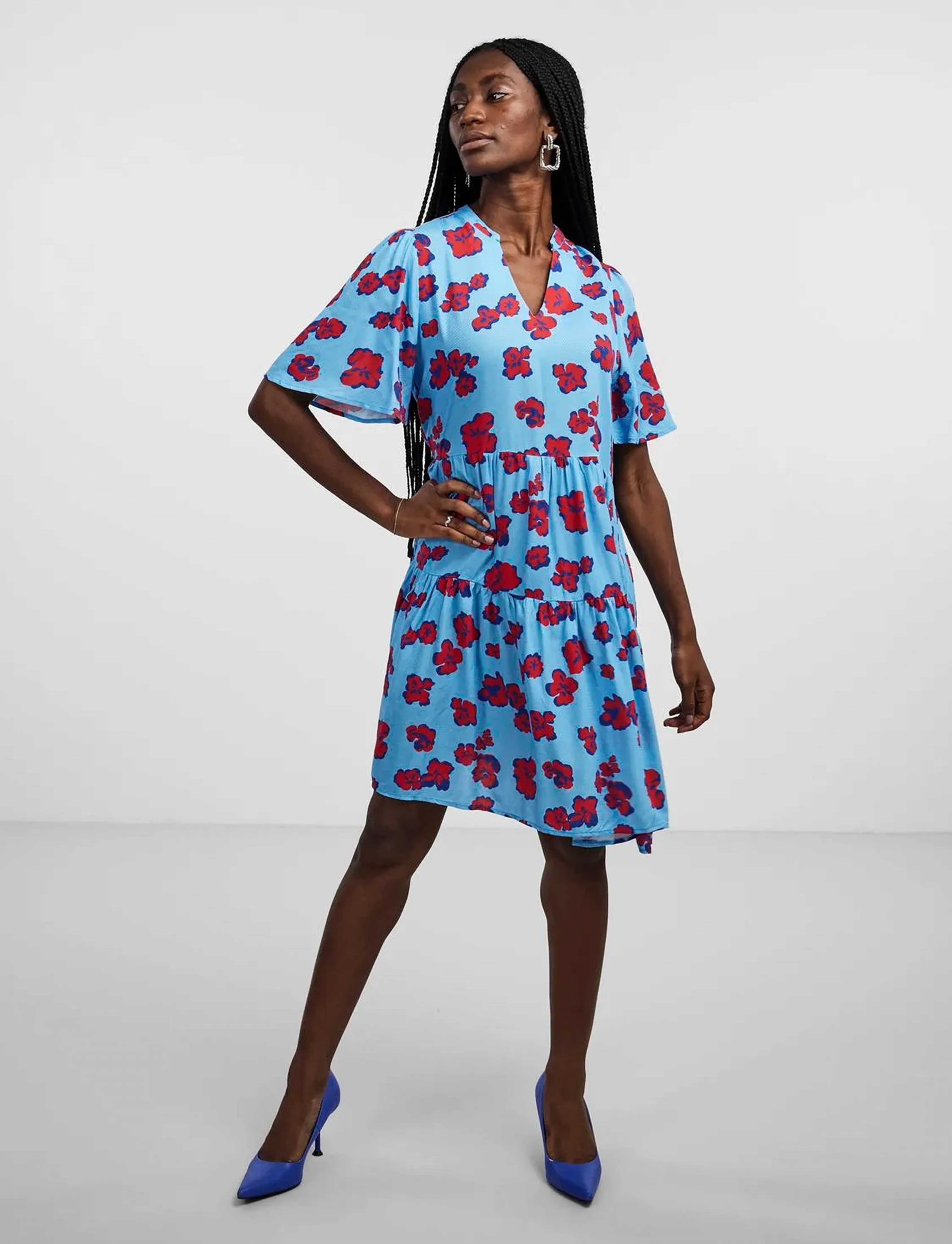 YAS - YASNELLIE 2/4 DRESS - sommerkjoler - ethereal blue - 5