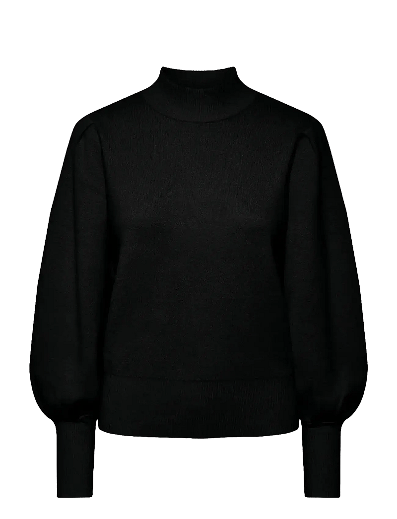 YAS - YASFONNY LS KNIT PULLOVER S. NOOS - gebreide truien - black - 1