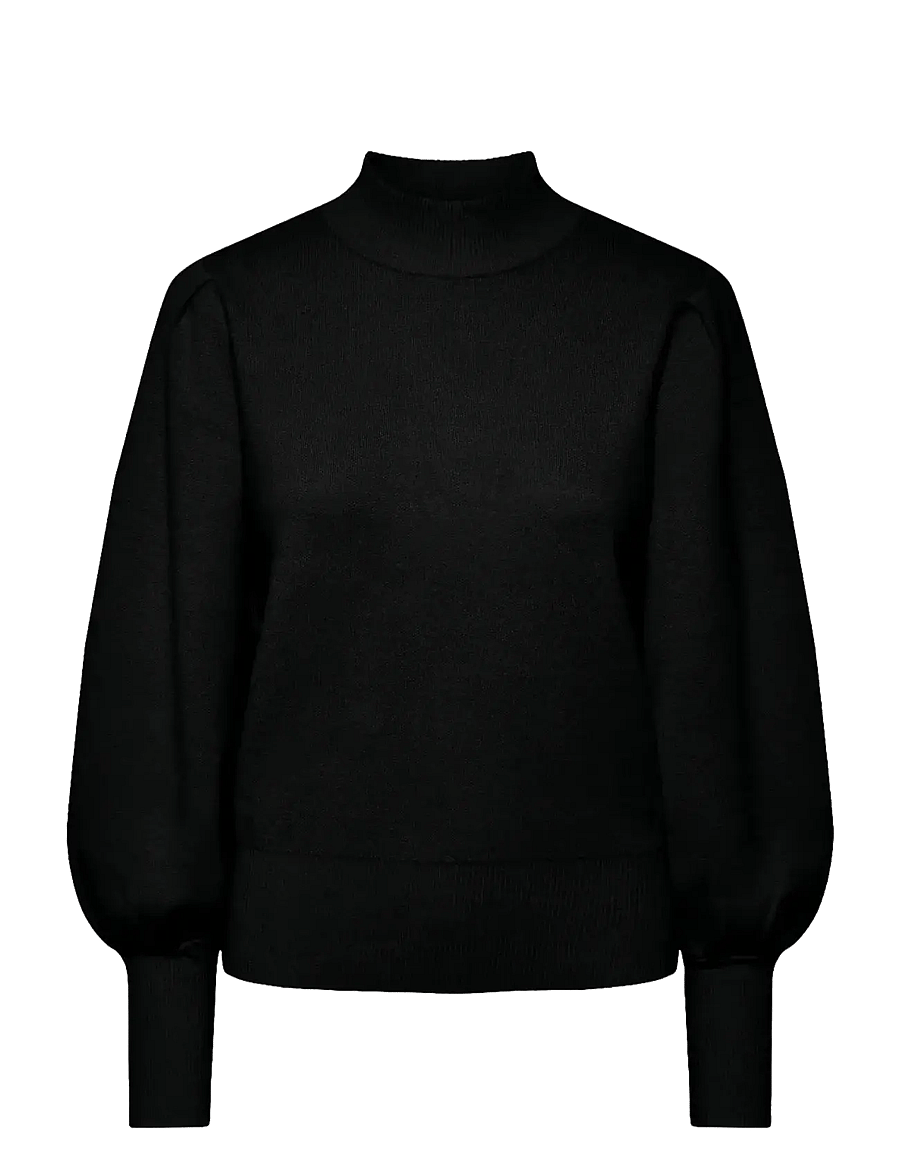 YAS - YASFONNY LS KNIT PULLOVER S. NOOS - pulls - black - 1