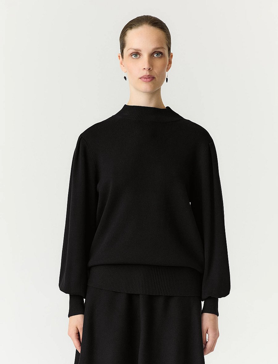 YAS - YASFONNY LS KNIT PULLOVER S. NOOS - pullover - black - 0