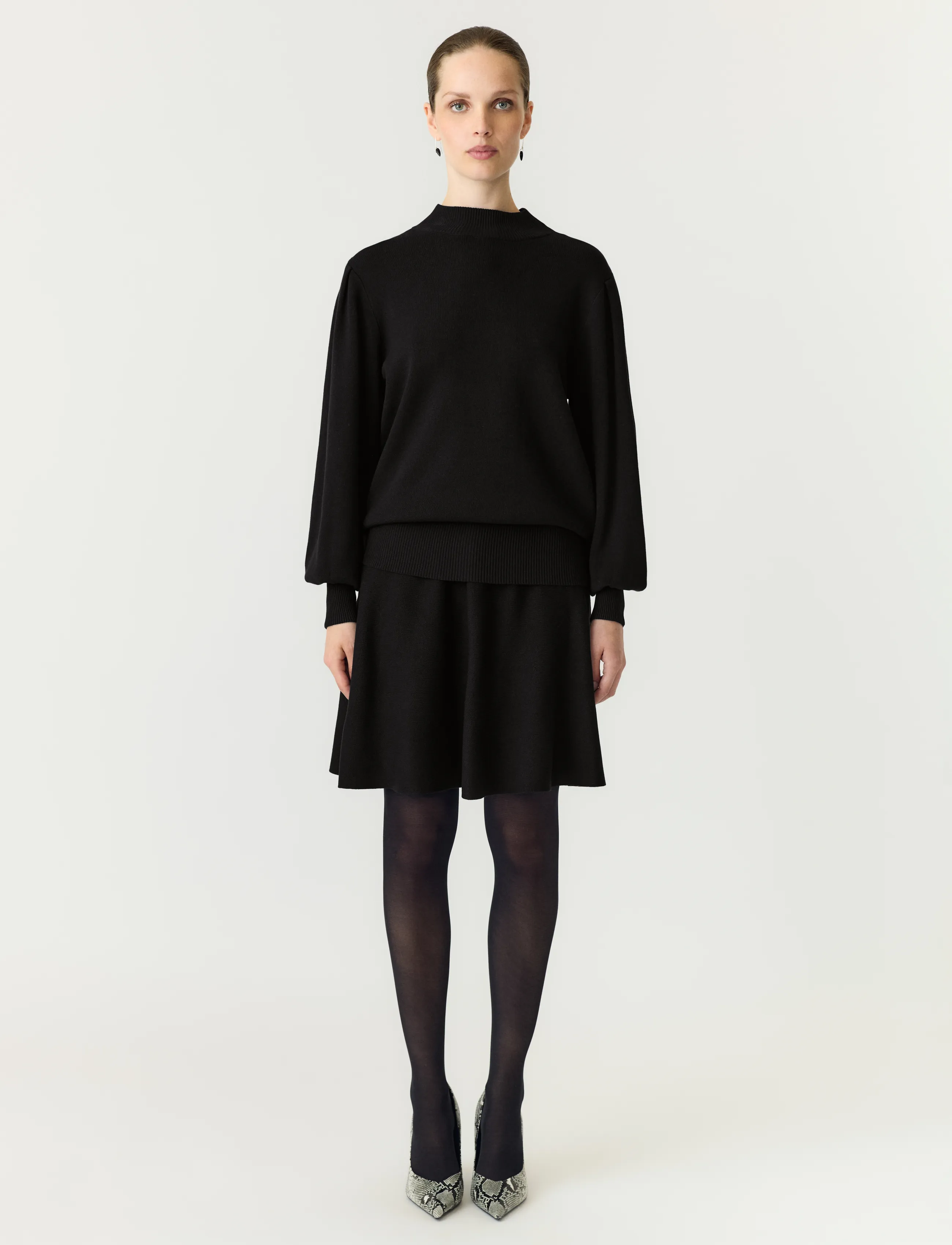 YAS - YASFONNY LS KNIT PULLOVER S. NOOS - trøjer - black - 4