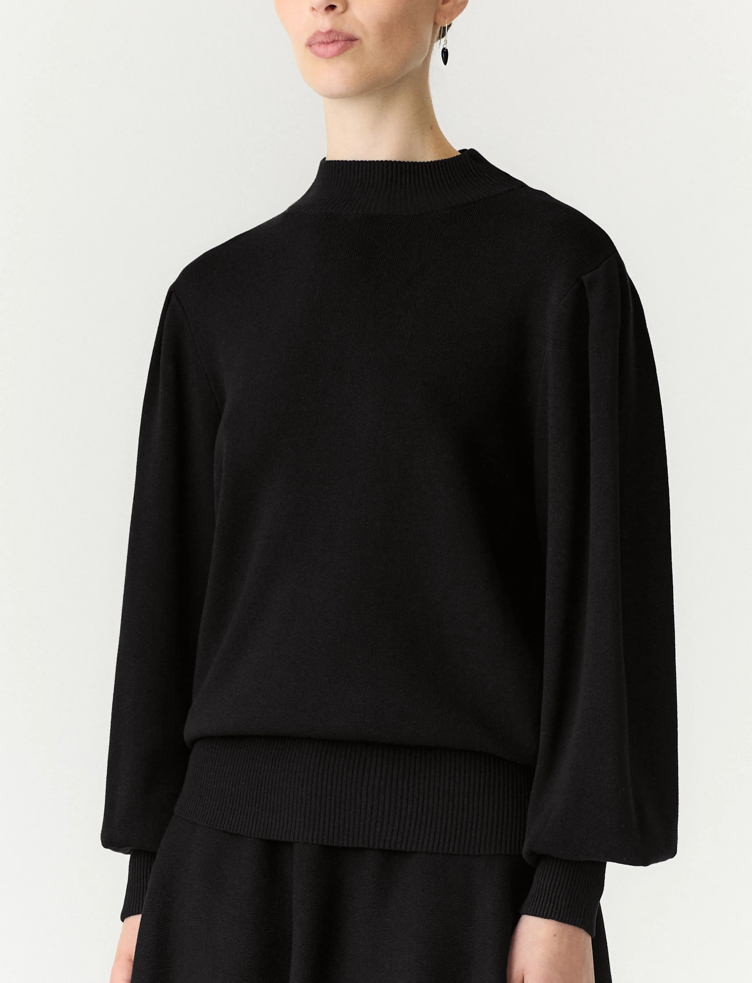 YAS - YASFONNY LS KNIT PULLOVER S. NOOS - trøjer - black - 5