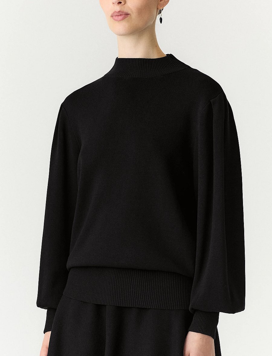 YAS - YASFONNY LS KNIT PULLOVER S. NOOS - pullover - black - 5