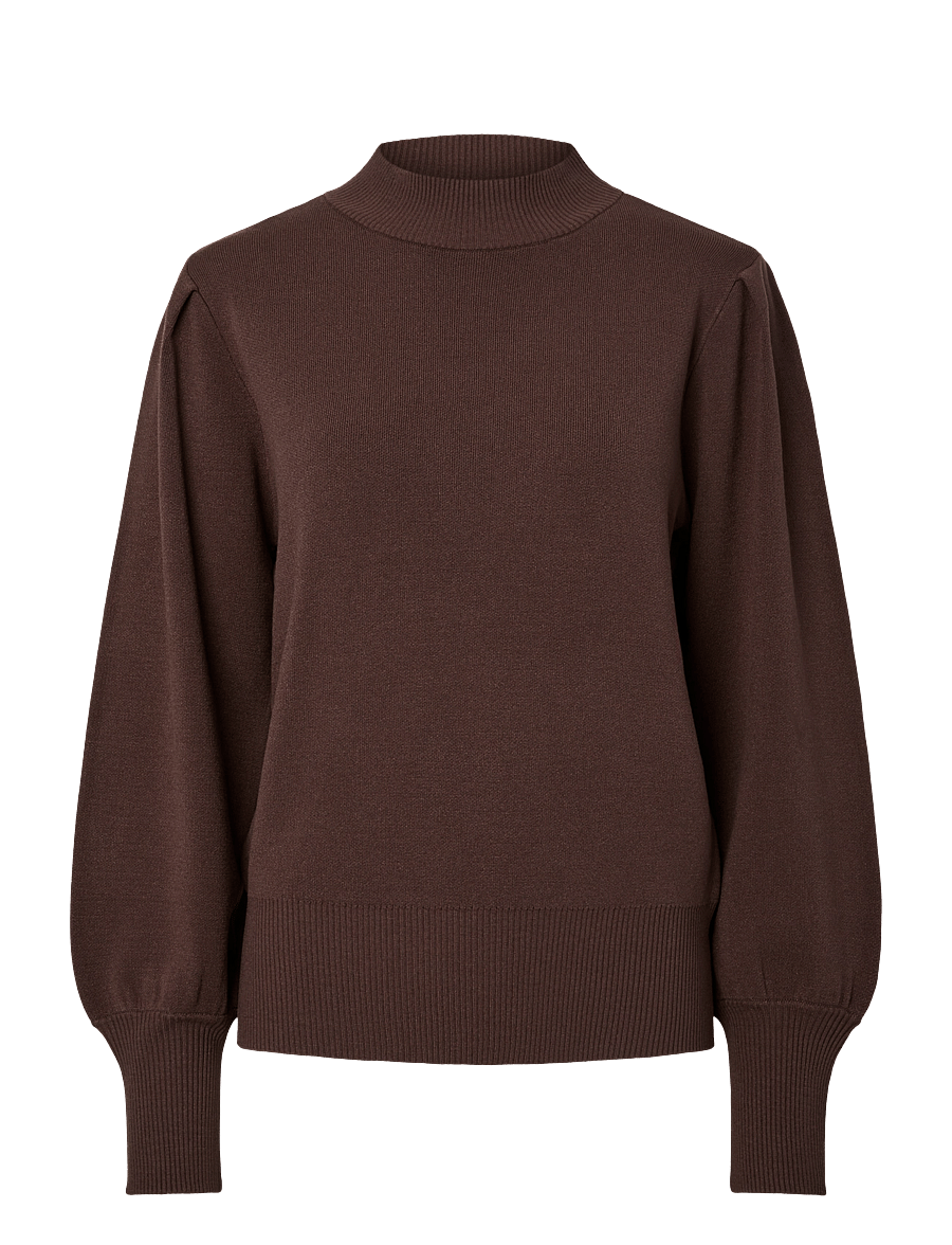 YAS - YASFONNY LS KNIT PULLOVER S. NOOS - pullover - chocolate brown - 1