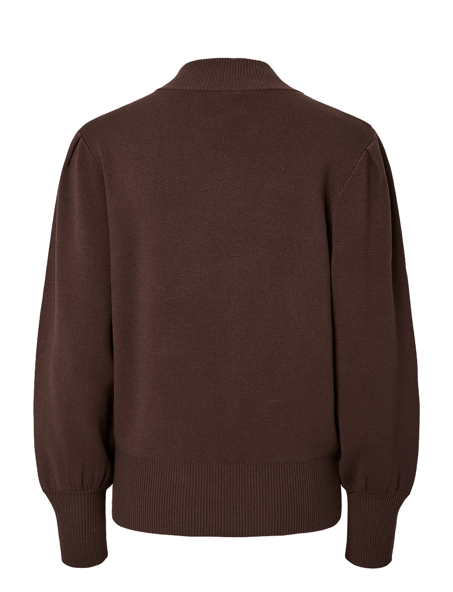 YAS - YASFONNY LS KNIT PULLOVER S. NOOS - pullover - chocolate brown - 2