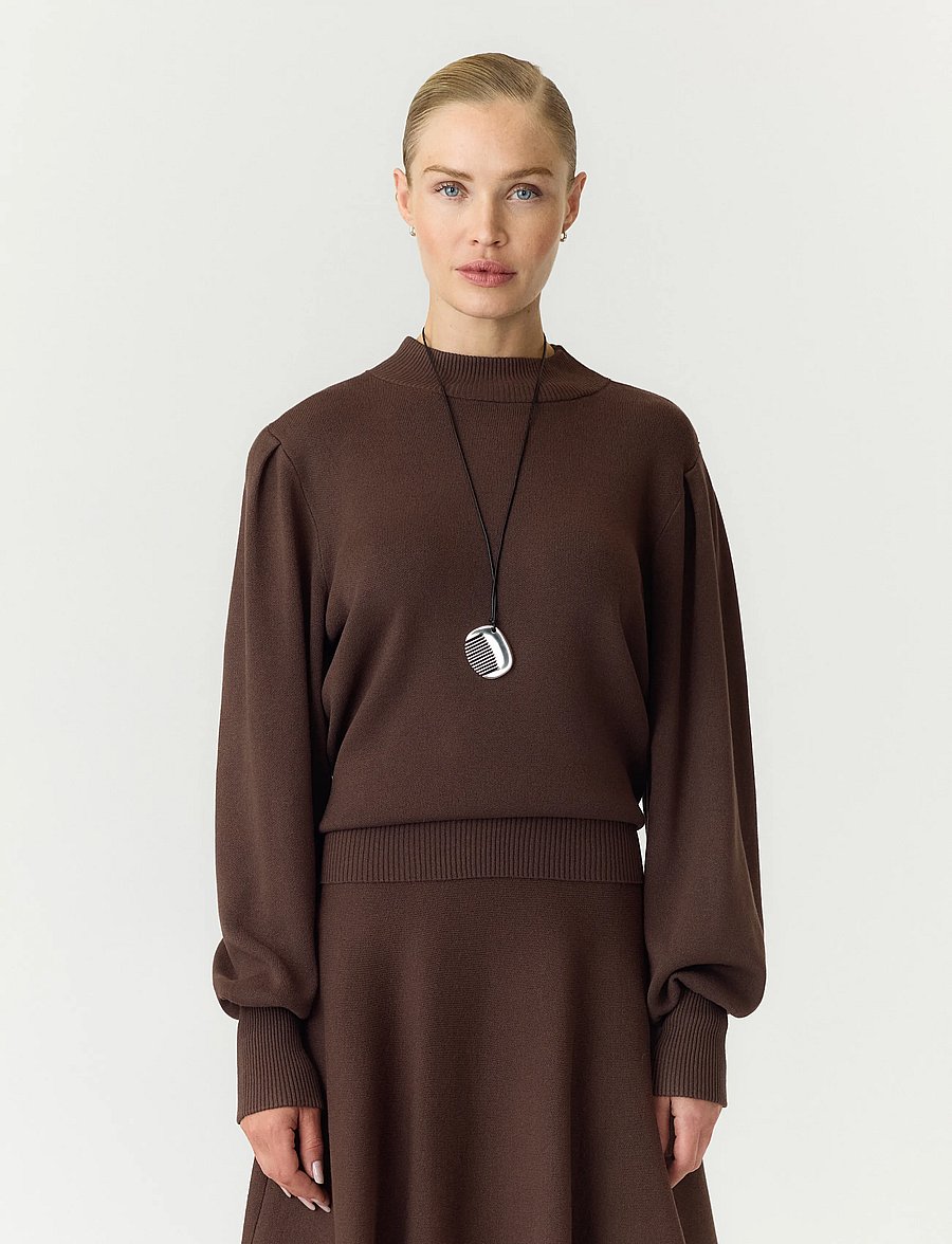 YAS - YASFONNY LS KNIT PULLOVER S. NOOS - pullover - chocolate brown - 0