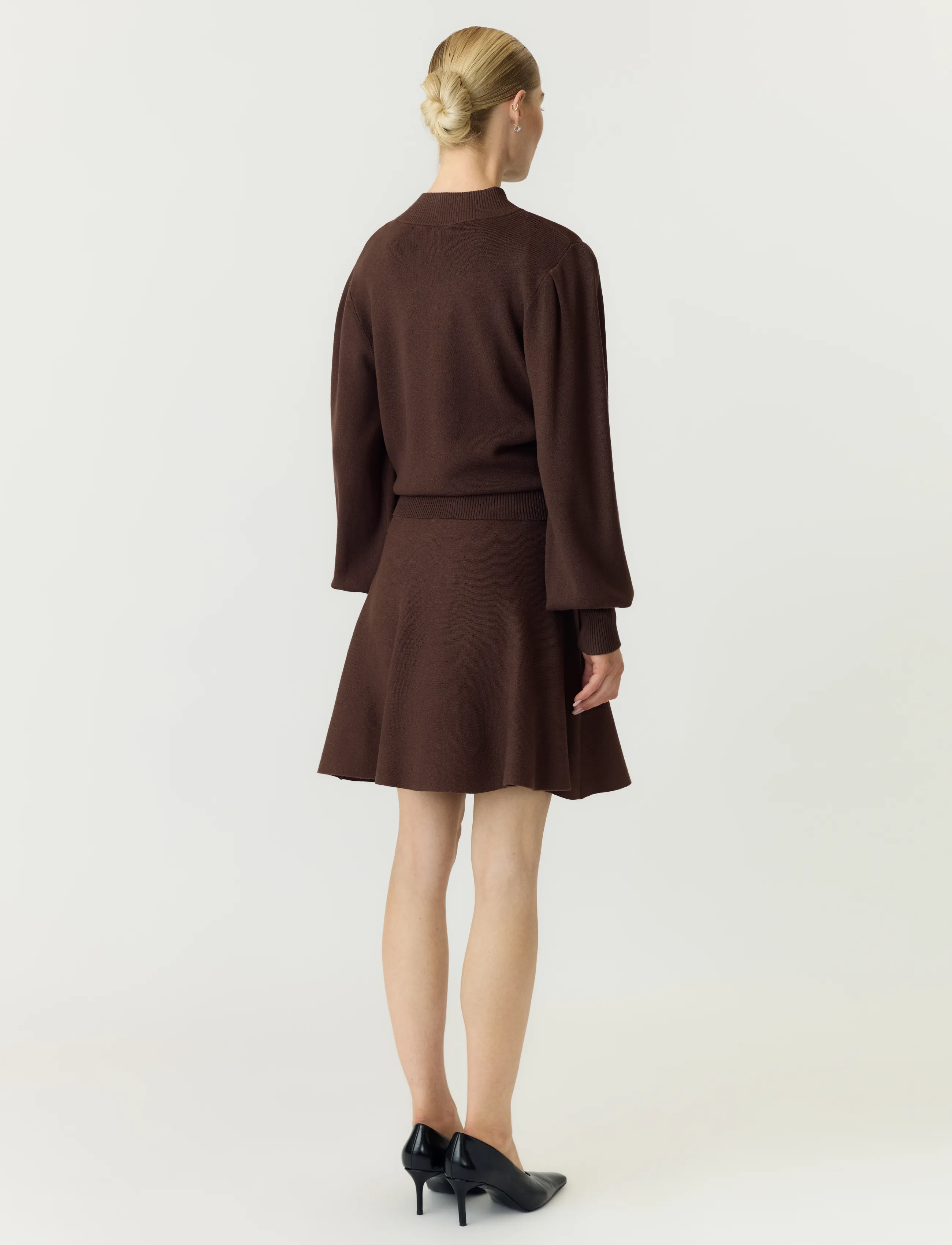 YAS - YASFONNY LS KNIT PULLOVER S. NOOS - stickade tröjor - chocolate brown - 3