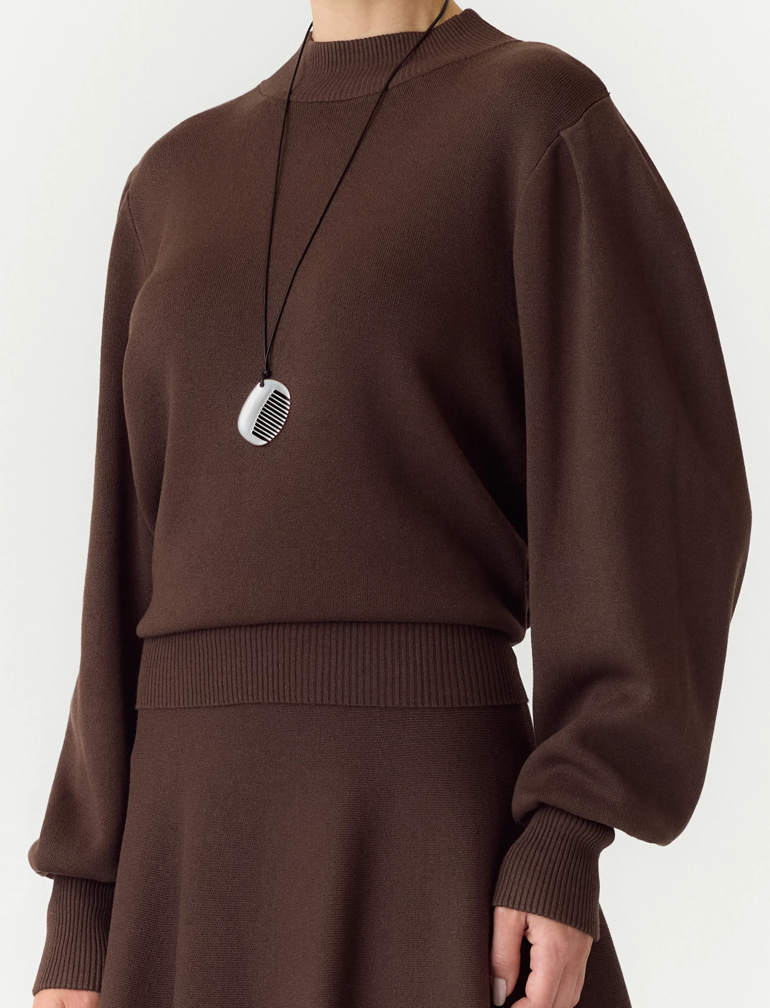 YAS - YASFONNY LS KNIT PULLOVER S. NOOS - stickade tröjor - chocolate brown - 5