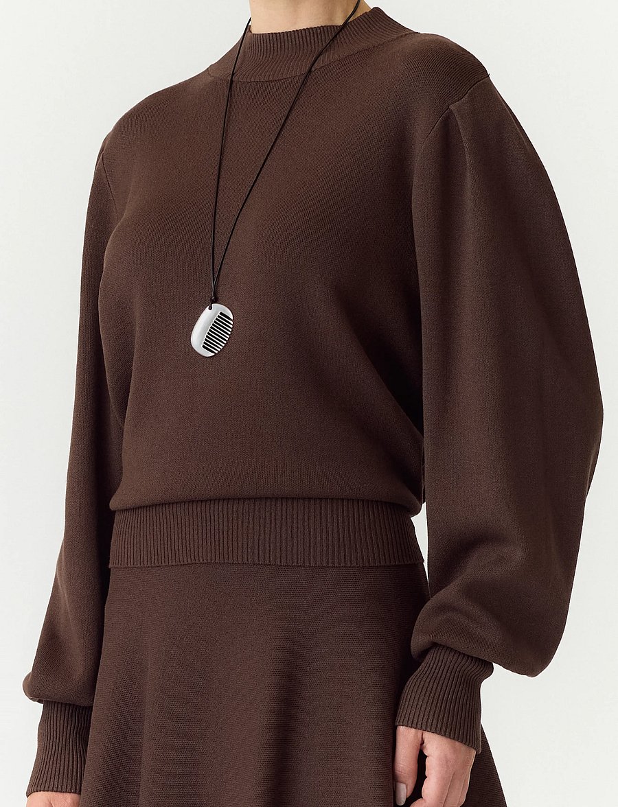 YAS - YASFONNY LS KNIT PULLOVER S. NOOS - pullover - chocolate brown - 5