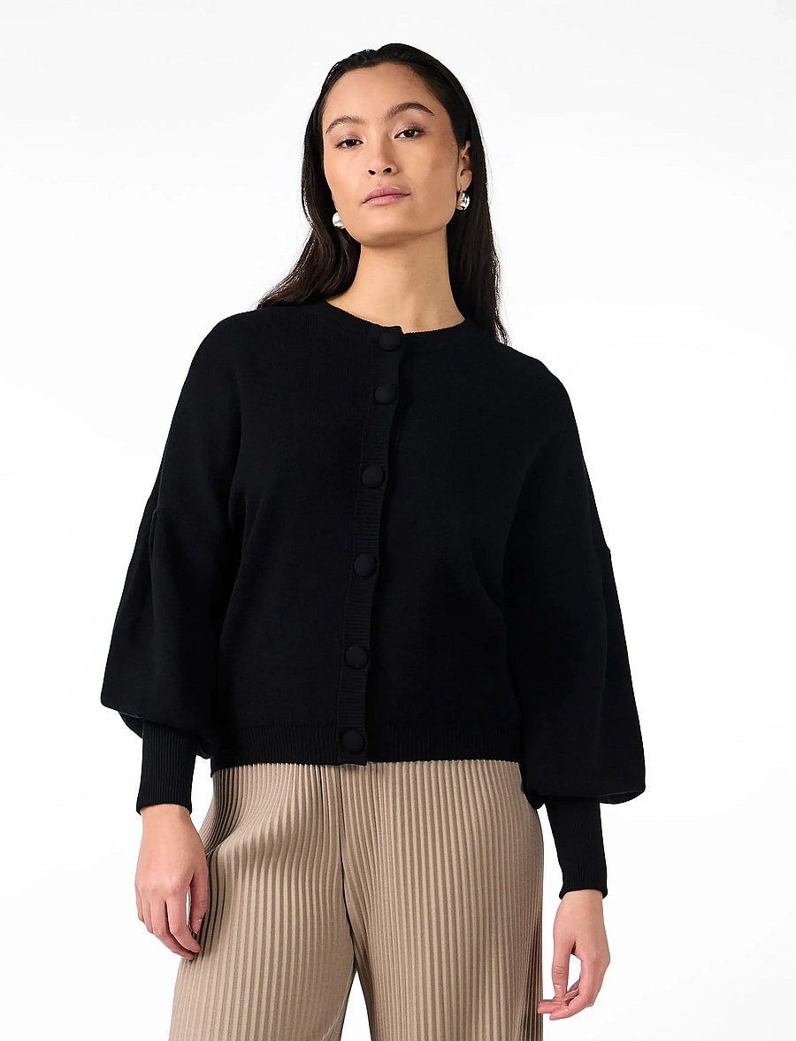 YAS - YASFONNY LS KNIT CARDIGAN S. NOOS - koftor - black - 0