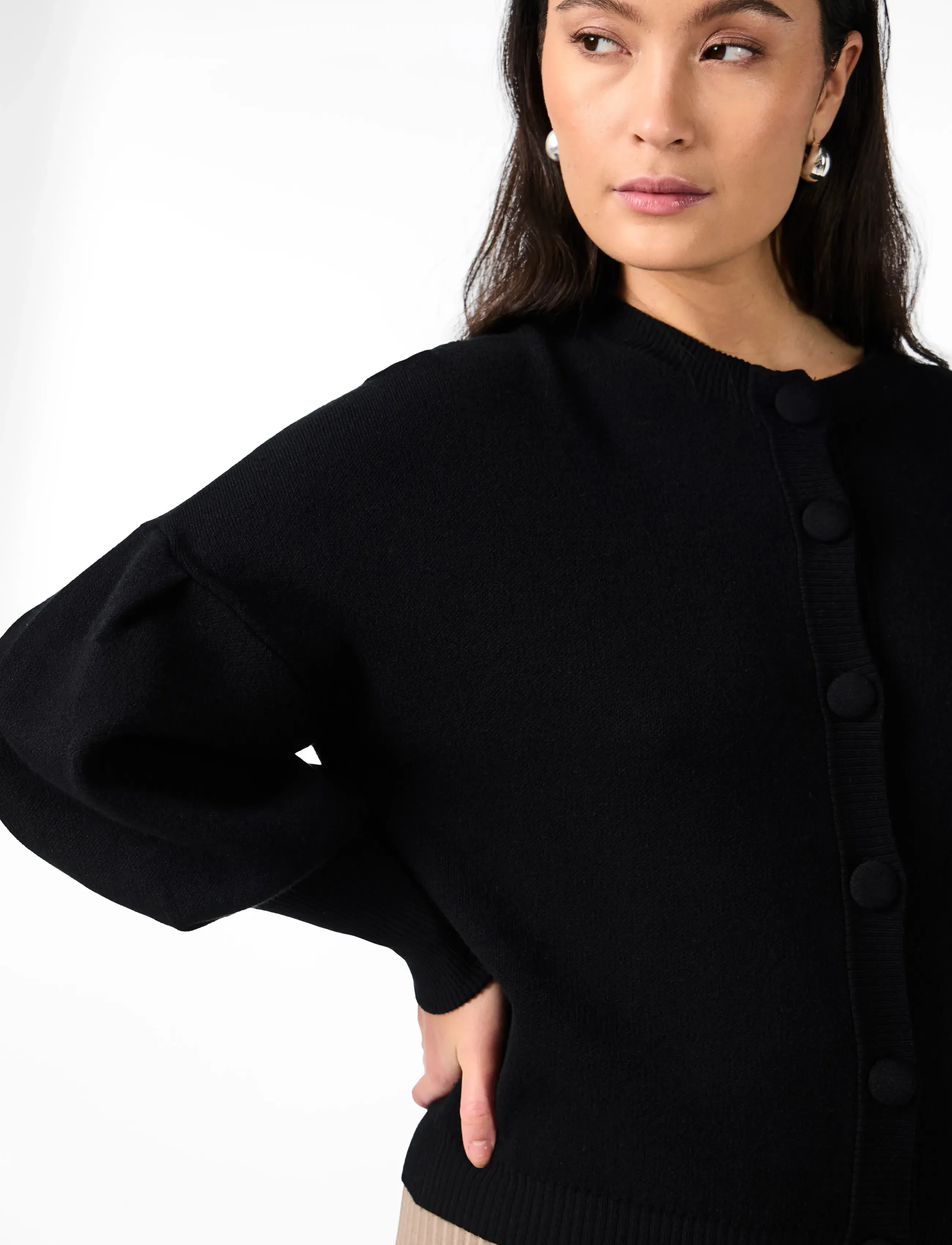 YAS - YASFONNY LS KNIT CARDIGAN S. NOOS - koftor - black - 5