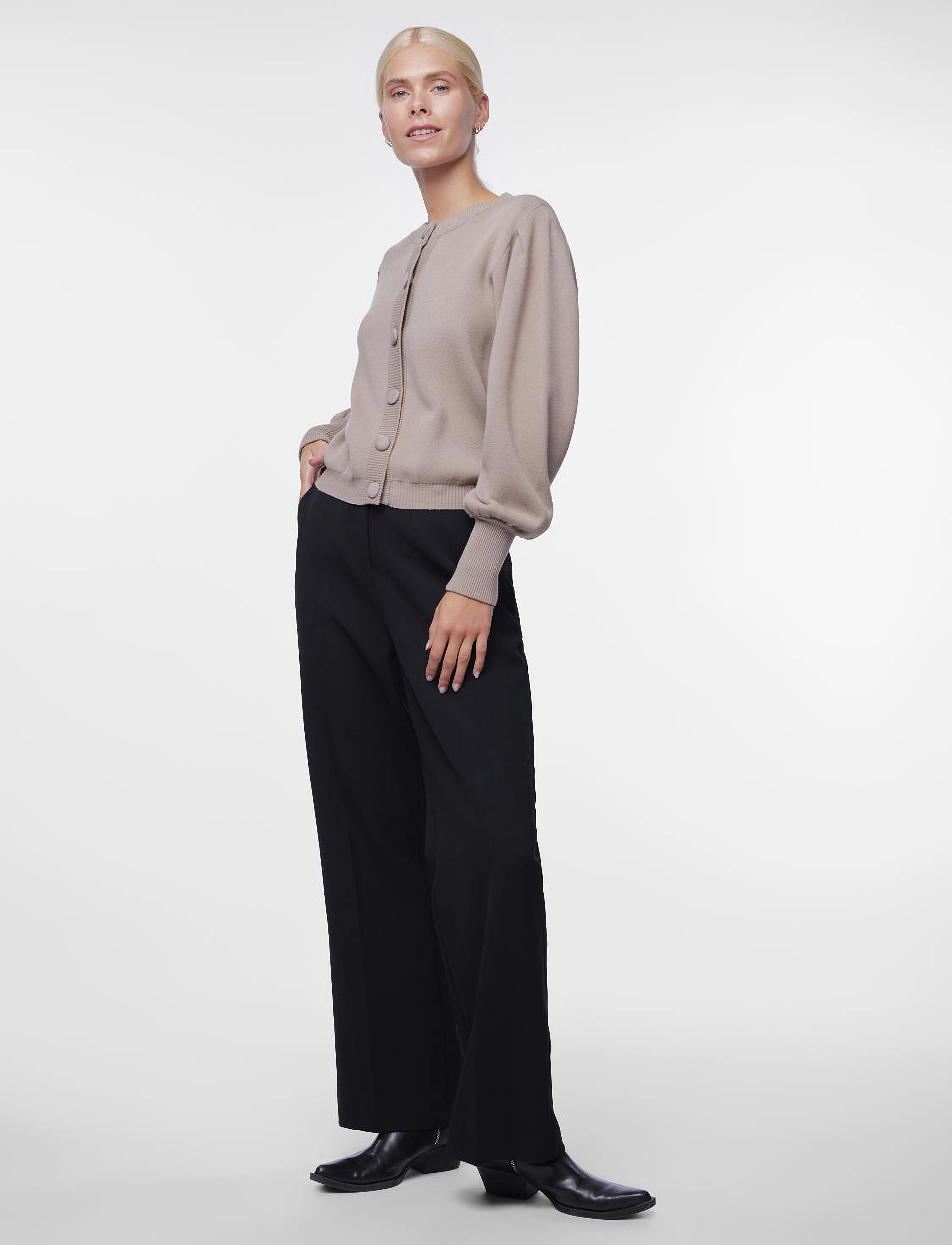 YAS - YASFONNY LS KNIT CARDIGAN S. NOOS - cardigans - fungi - 4