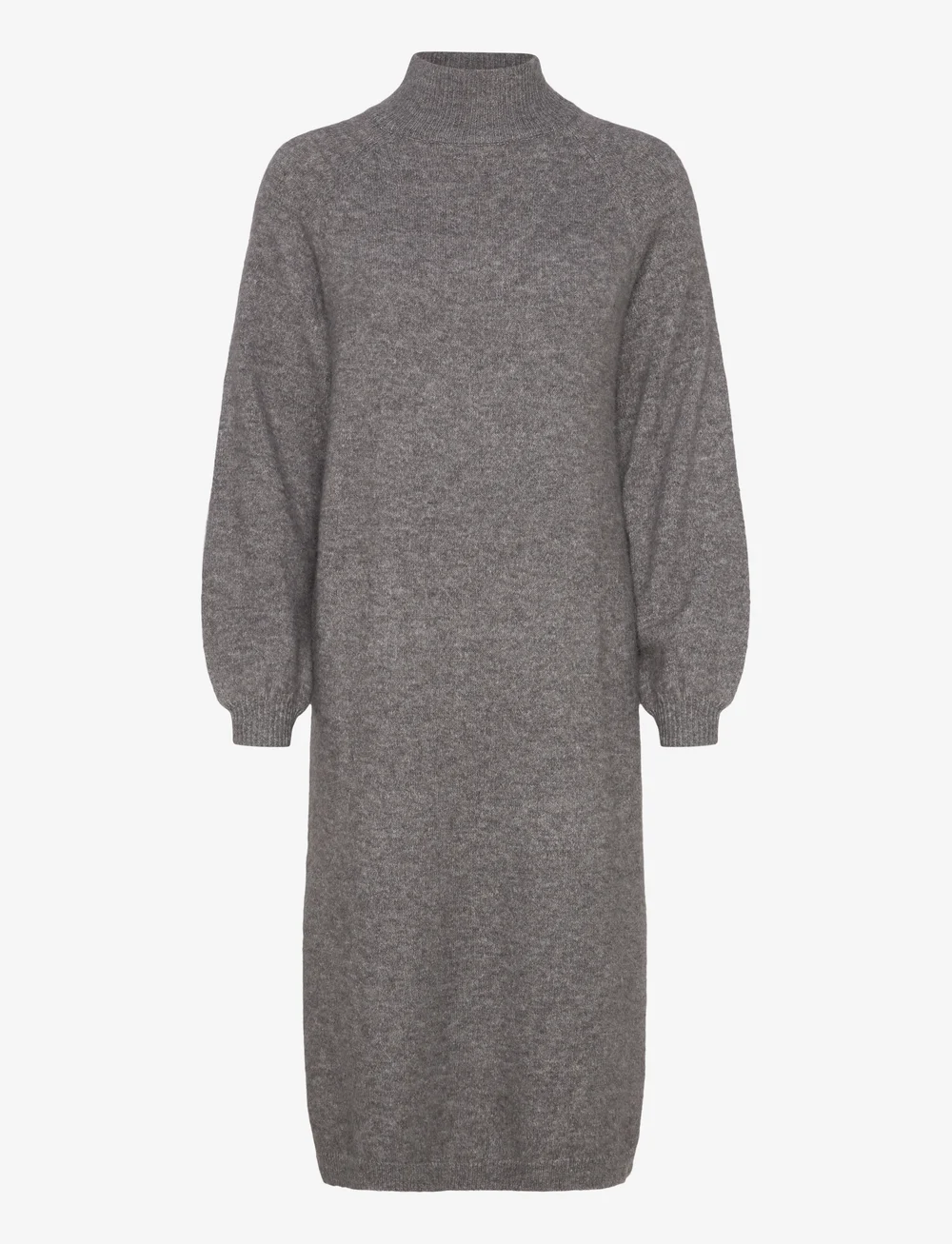 YAS - YASBALIS LS FUNNEL KNIT DRESS S. NOOS - neulemekot - medium grey melange - 1