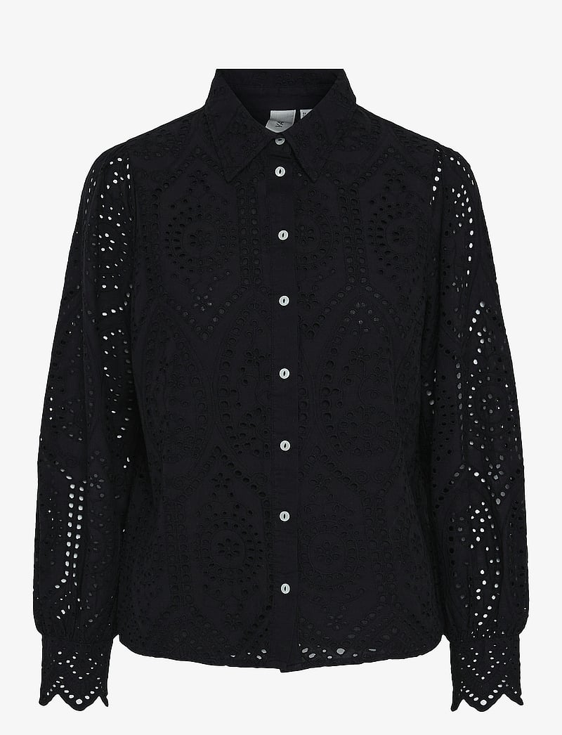 YAS - YASHOLI LS SHIRT S. NOOS - langærmede bluser - black - 1