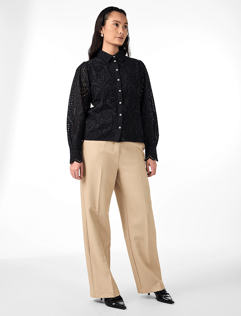 YAS - YASHOLI LS SHIRT S. NOOS - langærmede bluser - black - 4