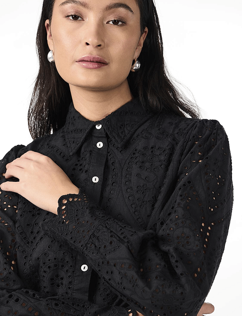 YAS - YASHOLI LS SHIRT S. NOOS - langærmede bluser - black - 5