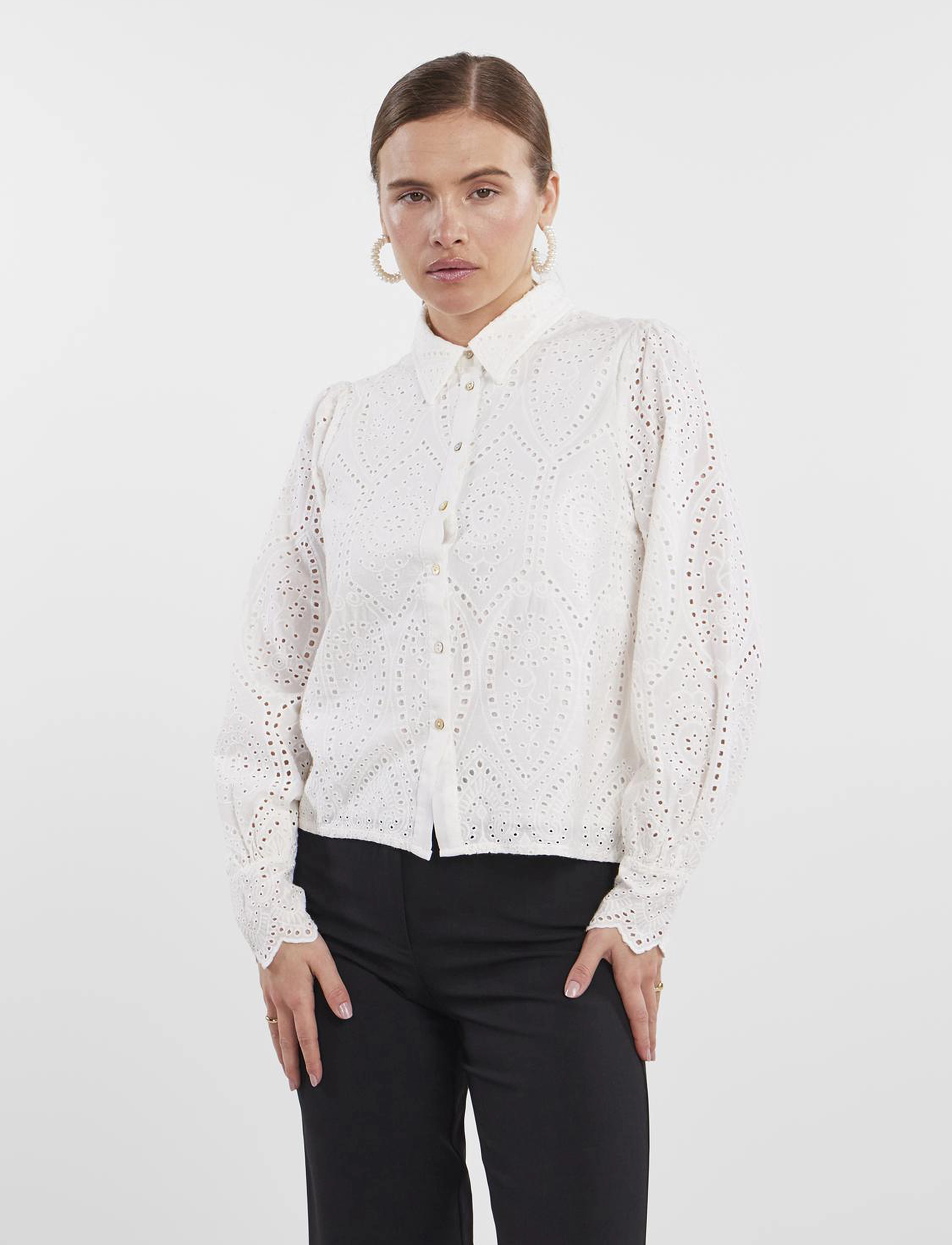 YAS YASHOLI LS SHIRT S. NOOS - Blusen - STAR WHITE / white