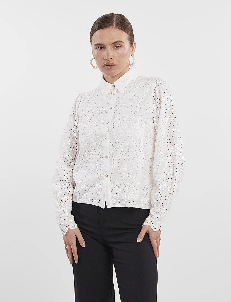 YAS - YASHOLI LS SHIRT S. NOOS - långärmade blusar - star white - 0